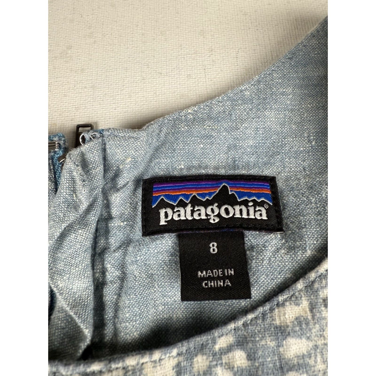Patagonia Patagonia Women's Dress Island Hemp Shift Casual Knee Length Sleeveless Blue 8 Hemp Organic Cotton Bohemian Outdoors Size M / US 6-8 / IT 42-44 - 2 Thumbnail