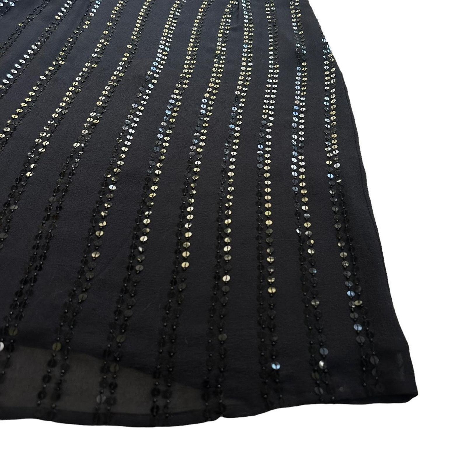Laura Ashley Laura Ashley Cami Sequinned Sheer Mesh Silk Midi Dress Size XL / US 12-14 / IT 48-50 - 3 Thumbnail
