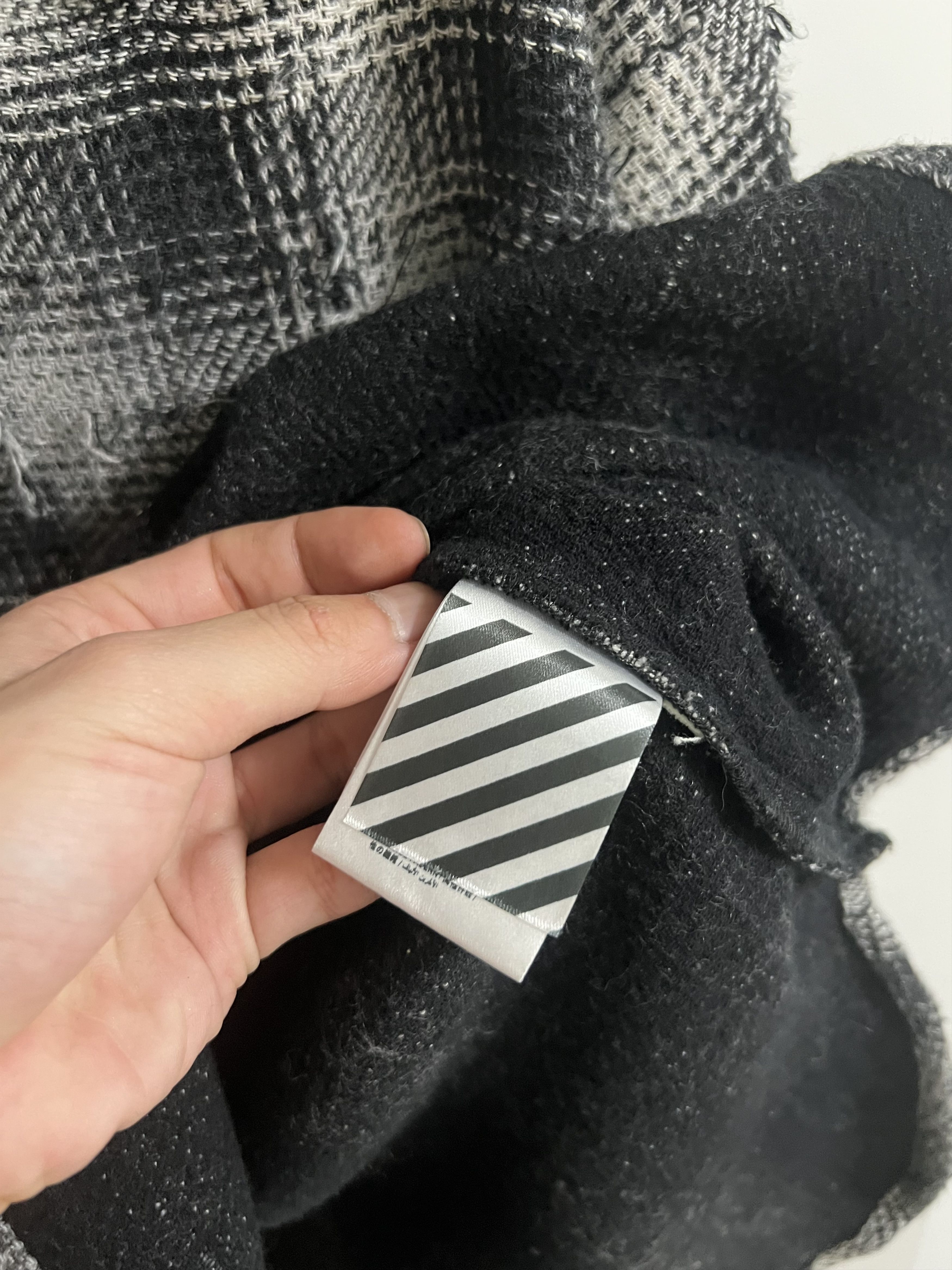Off-White Plaid Distressed Flannel with Detachable Hood Size US S / EU 44-46 / 1 - 4 Thumbnail