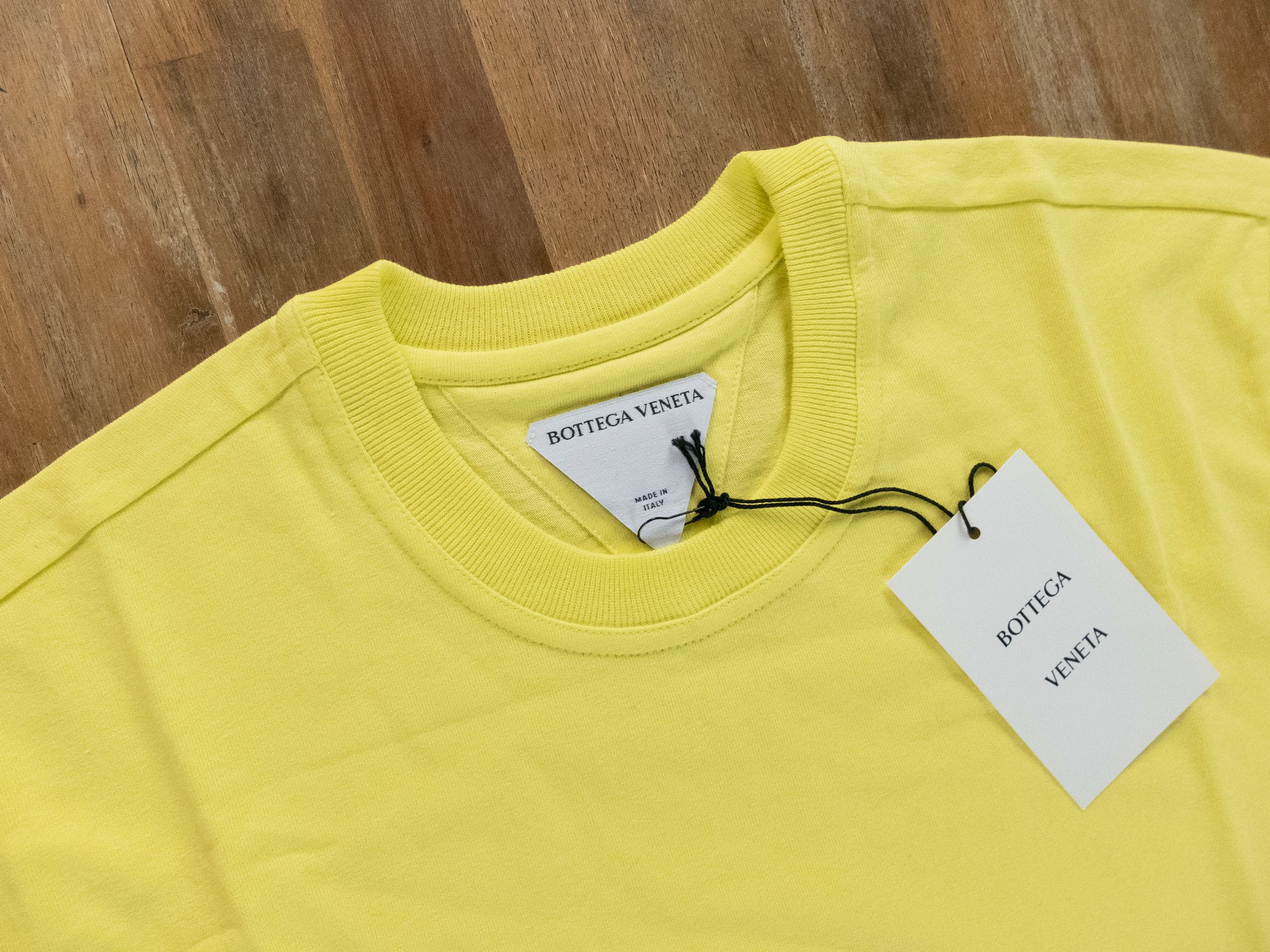 Bottega Veneta BOTTEGA VENETA Sunrise solid yellow cotton t-shirt Medium q Size US M / EU 48-50 / 2 - 4 Thumbnail