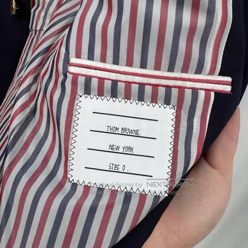 Thom Browne Thom Browne Gold Button Colorful Shoulder Pad Wool Coat Size US XS / EU 42 / 0 - 6 Thumbnail