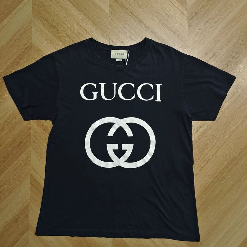 Gucci Gucci Black round-neck short-sleeved T-shirt Size US L / EU 52-54 / 3 - 1 Thumbnail