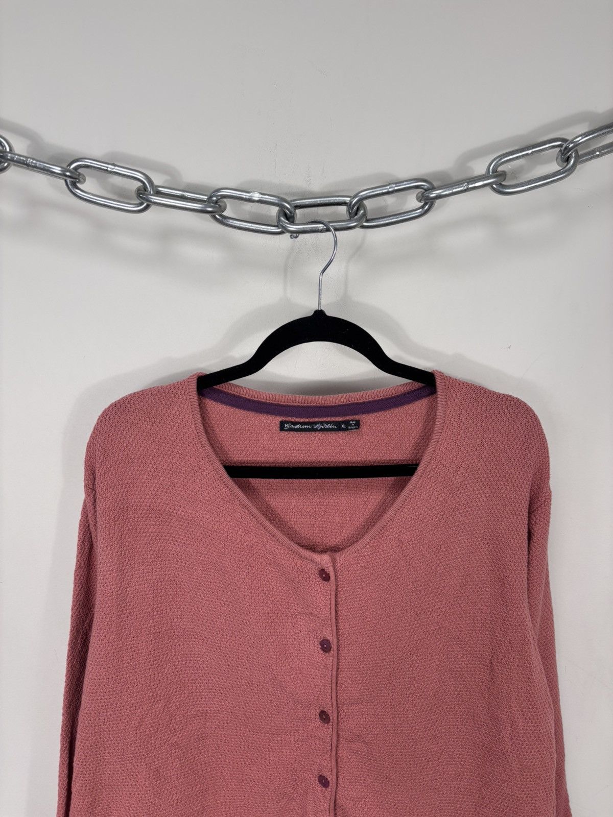 Gudrun Sjoden Gudrun Sjoden Women’s Rose Textured Knit Cardigan Sweater Size XL / US 12-14 / IT 48-50 - 2 Thumbnail