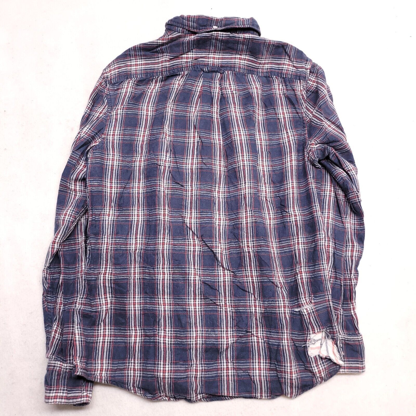 1901 1901 Tartan Flannel Shirt Mens Size Large L Blue Red White Size US L / EU 52-54 / 3 - 10 Thumbnail