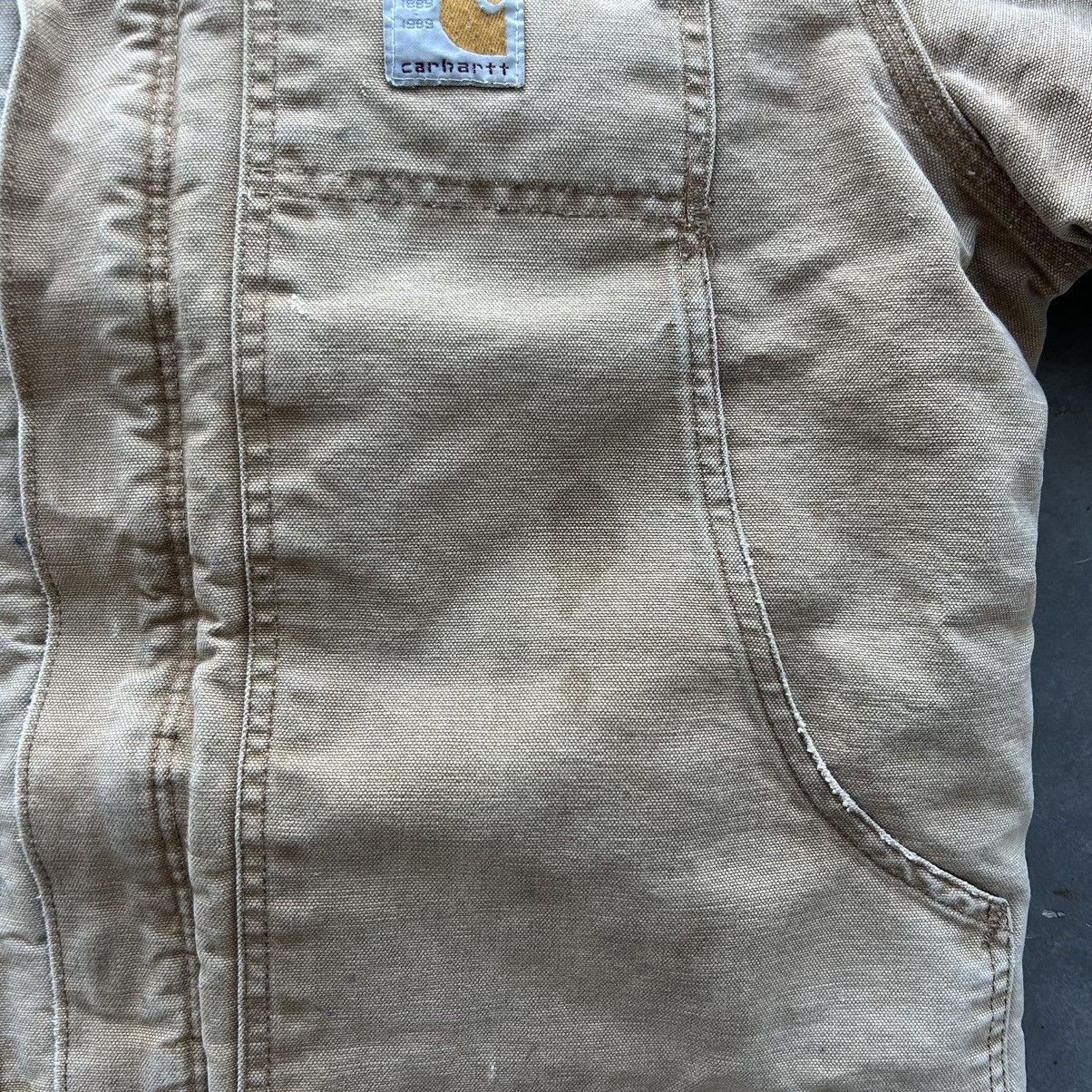 Carhartt × Vintage Crazy Vintage 80s Thrashed Carhartt Chore Barn Coat Grunge Size US XL / EU 56 / 4 - 8 Thumbnail