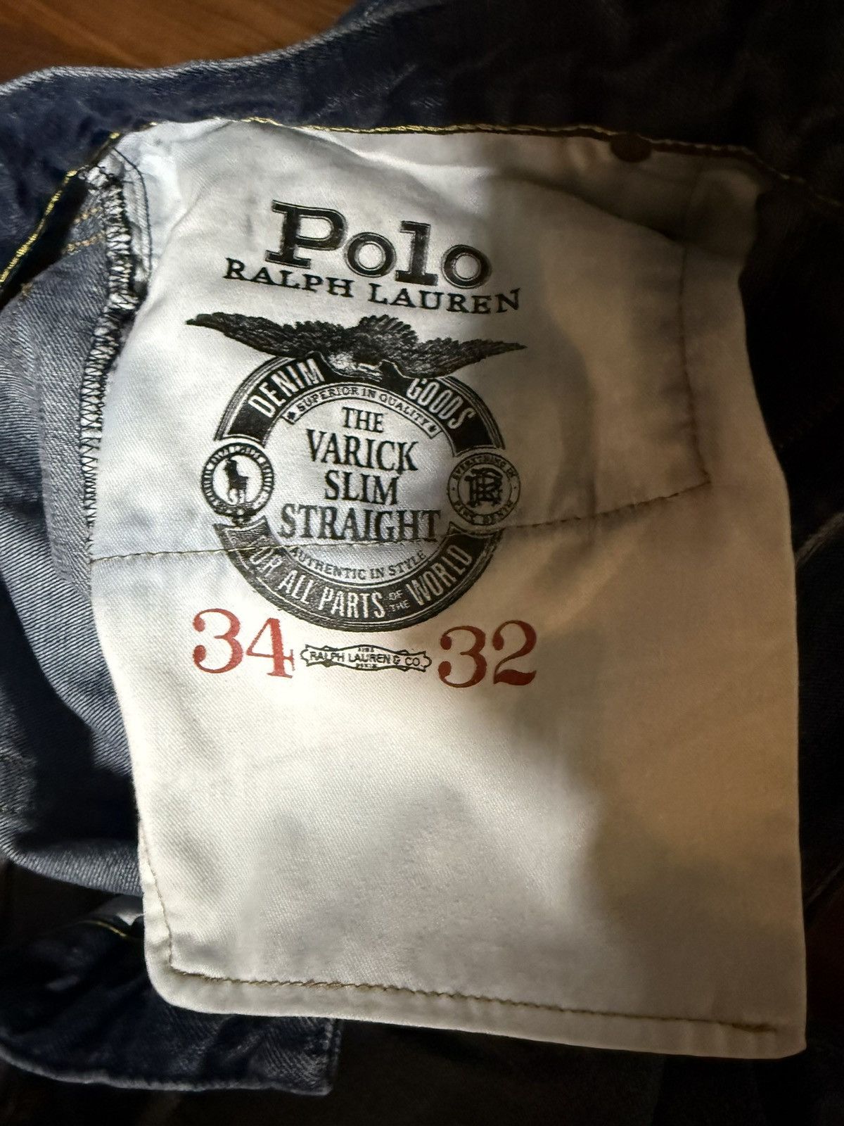 Polo Ralph Lauren Polo Ralph Lauren Blue Jeans Size 34/32 Varick Slim Straight Size US 34 / EU 50 - 9 Thumbnail