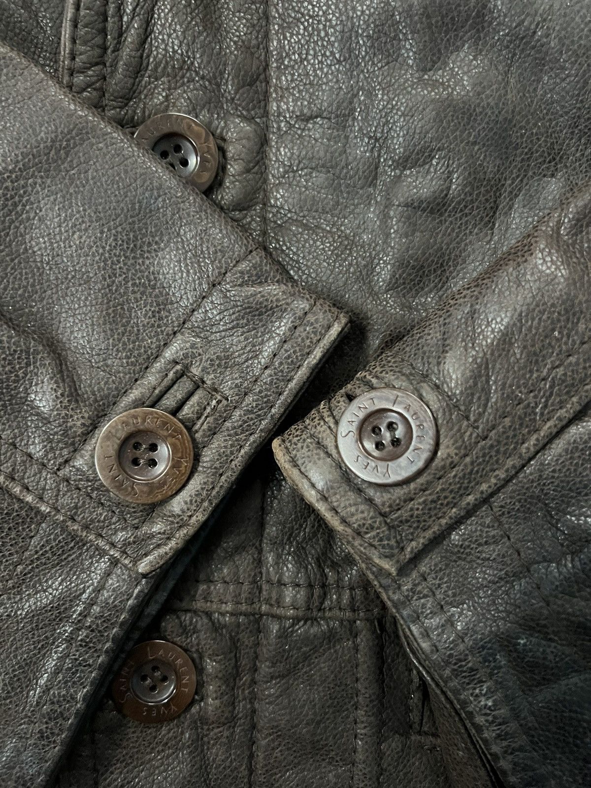 Yves Saint Laurent 💥Vintage YSL Pour Homme Leather Jacket Size US M / EU 48-50 / 2 - 7 Thumbnail
