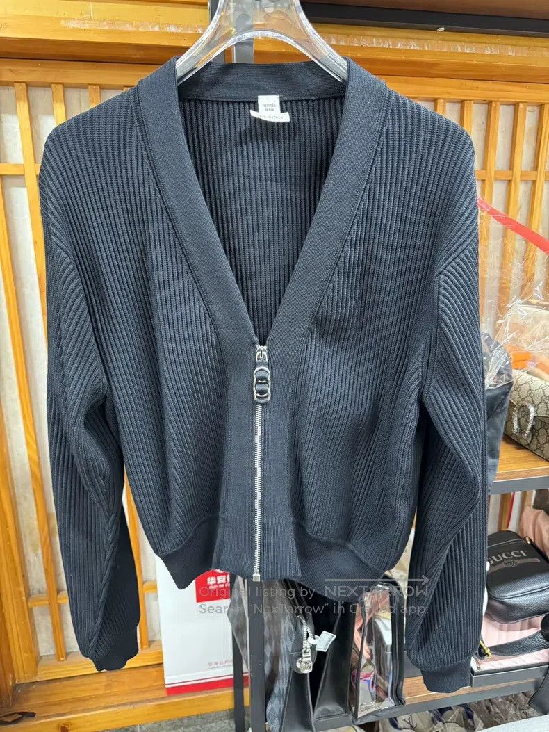Hermes Hermes Solid color zippered long-sleeved knit sweater Size XS / US 0-2 / IT 36-38 - 1 Thumbnail
