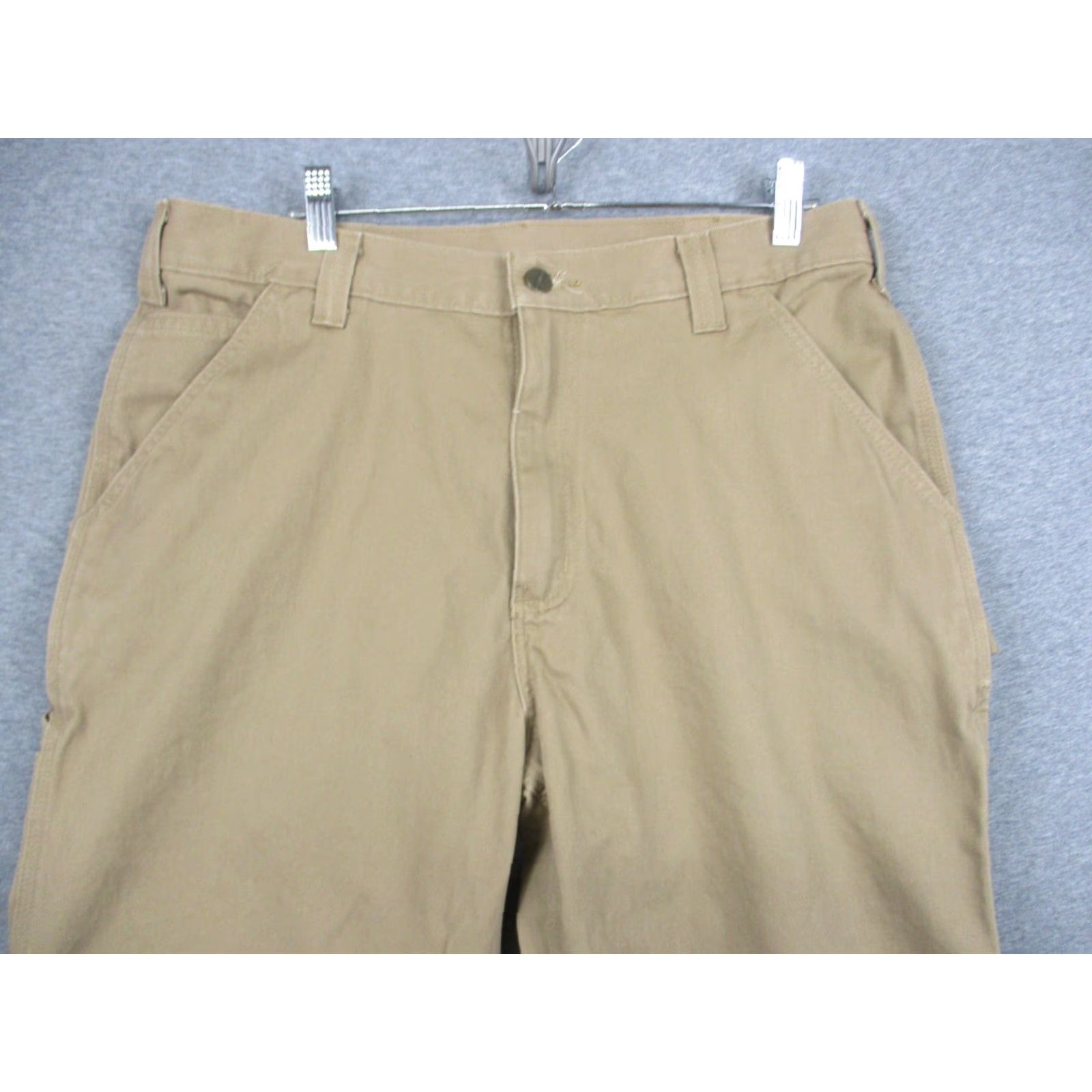 Carhartt Carhartt Carpenter Pants 34x33 Men's Brown Duck Canvas Work Utility Pants Regular Straight Brown Duck Canvas Workwear Mens 34x33 Carhartt B324 Size US 34 / EU 50 - 3 Thumbnail
