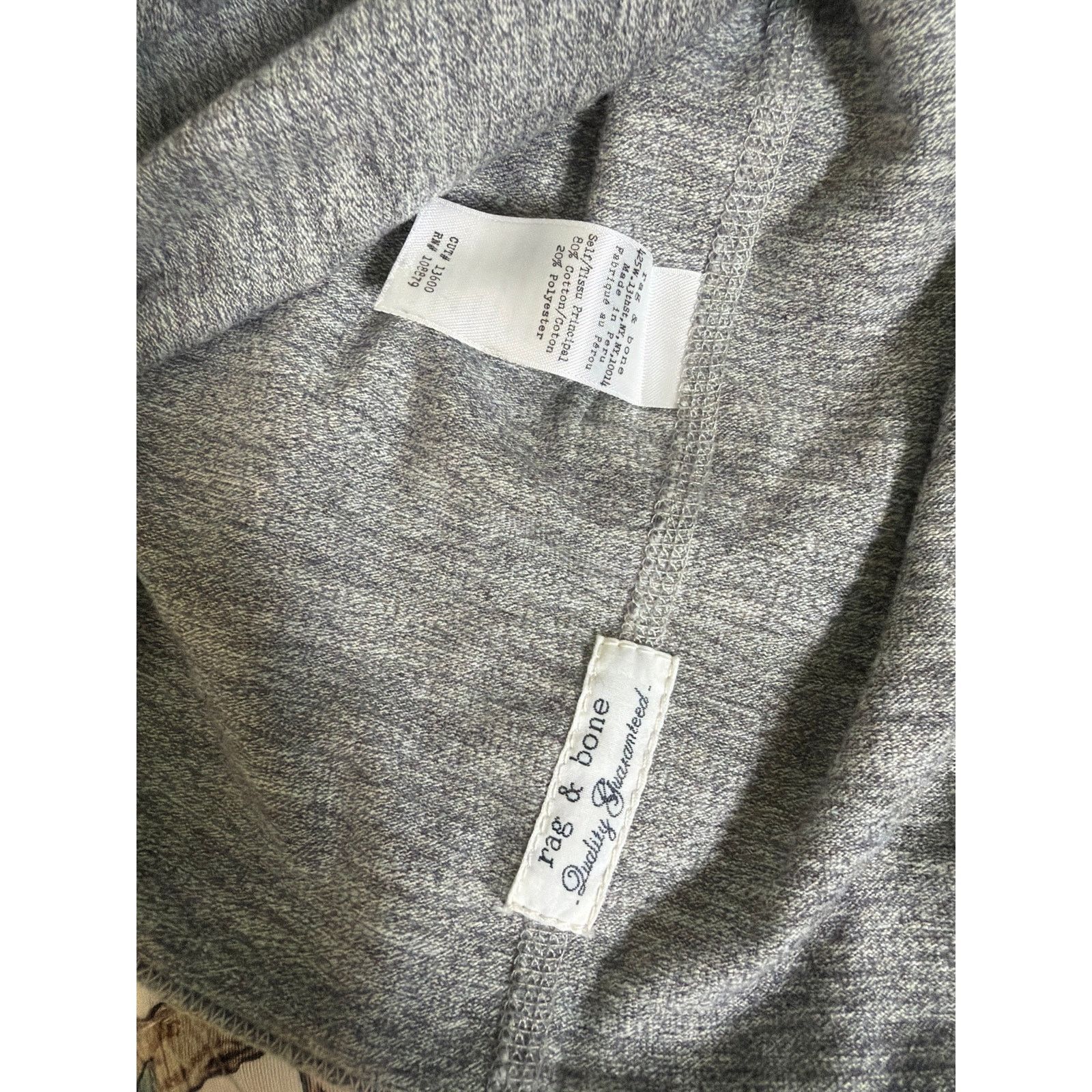 Rag & Bone 0268 Rag & Bone Classic Long Sleeve Henley Shirt Grey Size US L / EU 52-54 / 3 - 9 Thumbnail