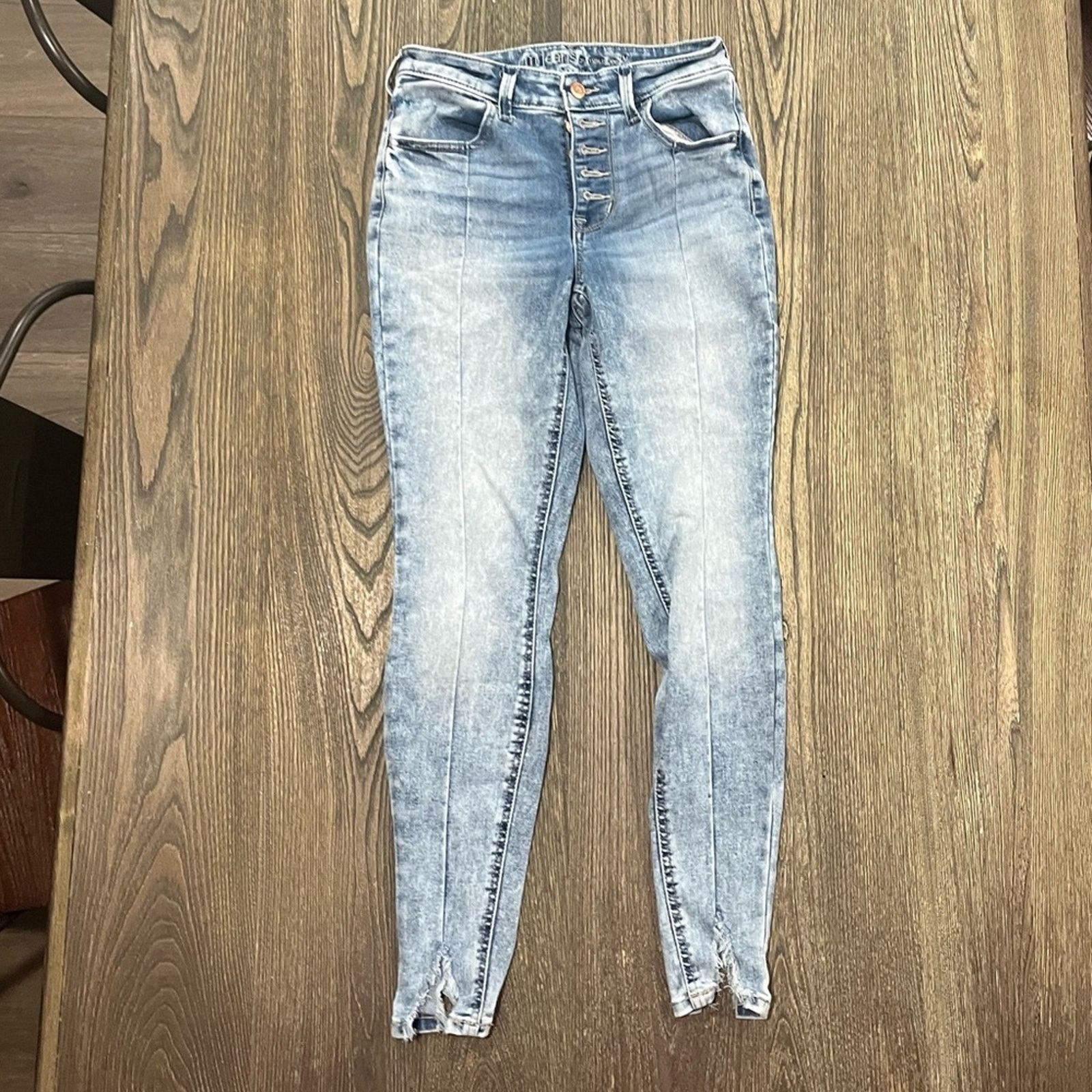 Maurice Lacroix M Jeans by Maurices Skinny High Rise Button Fly Split Size 24" / US 00 / IT 34 - 1 Thumbnail