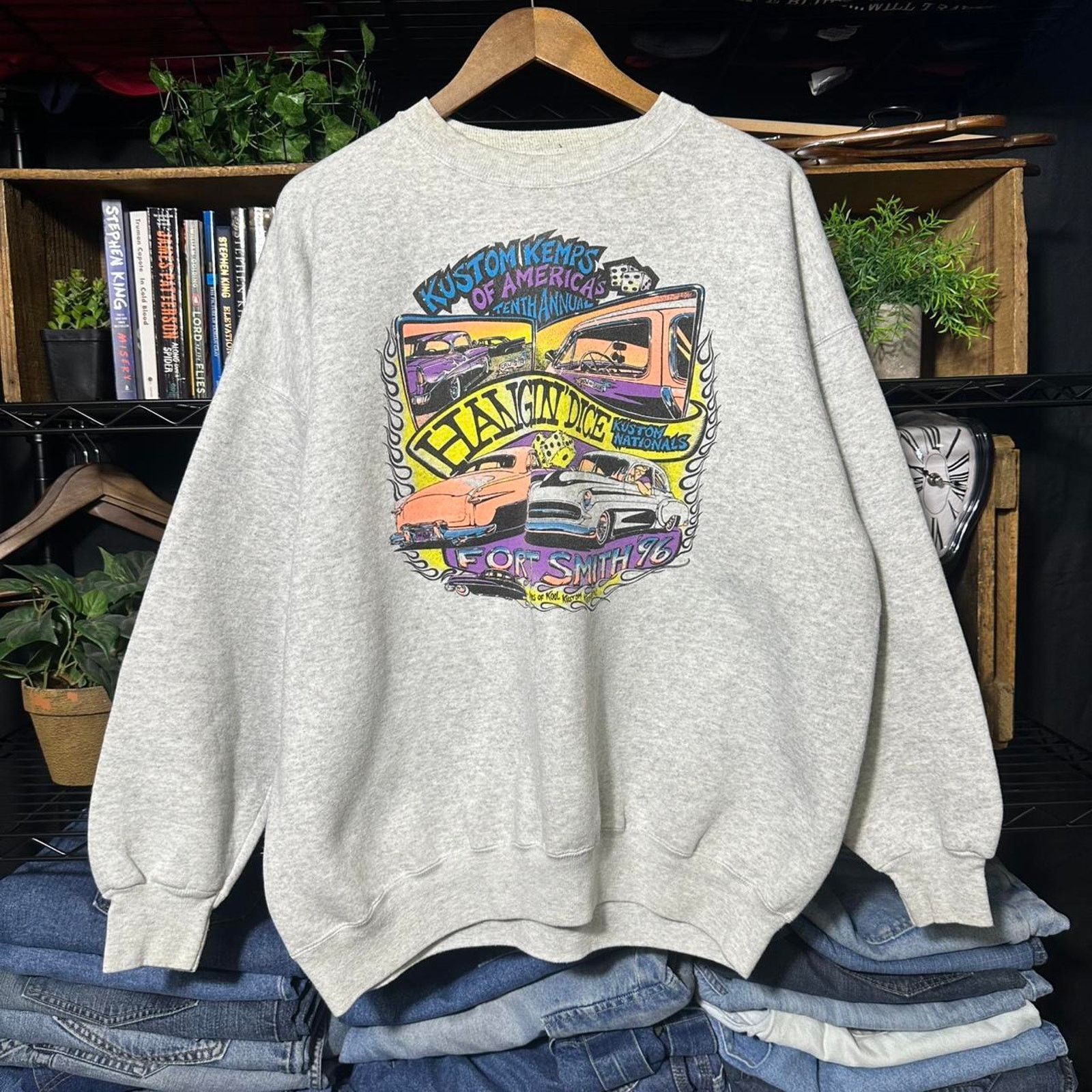 Hanes Vintage 90s Kustum Kemps Car Show Crewneck 1996 Sweatshirt Size US XL / EU 56 / 4 - 1 Thumbnail