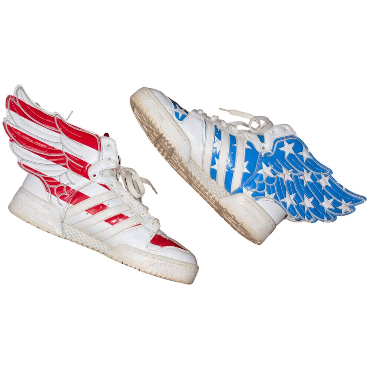 Adidas × Jeremy Scott 2012 STARS AND STRIPES JEREMY SCOTT ADIDAS HIGH TOP SNEAKERS Size US 11 / EU 44 - 2 Thumbnail