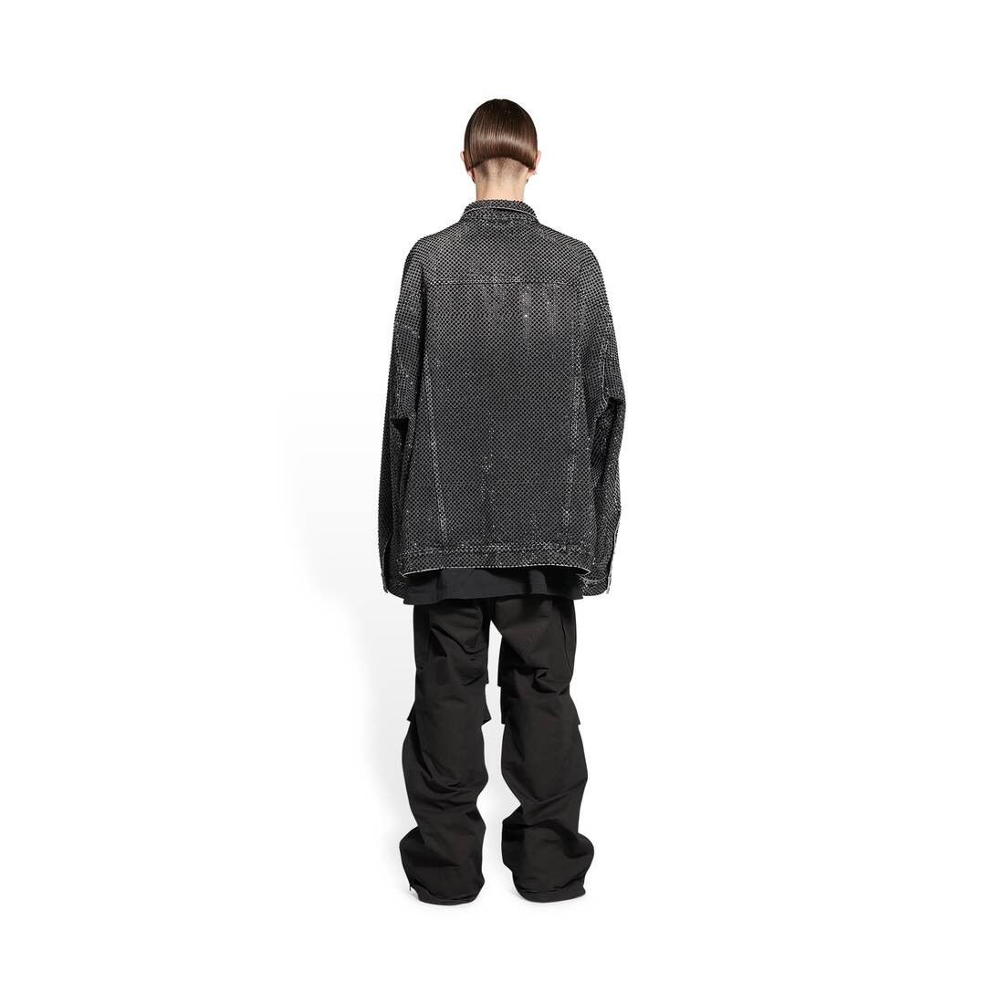 Balenciaga o1mt1gz0225 Large Fit Jacket With Rhinestones in Black Size US M / EU 48-50 / 2 - 5 Thumbnail