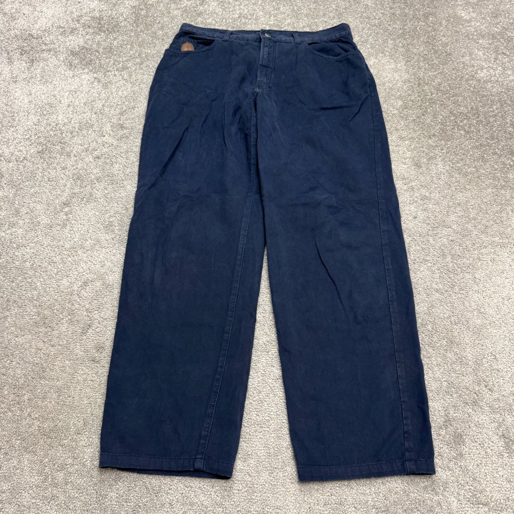 Trussardi Trussardi Jeans Cotton Chino Pants Mens 38x31 Navy Blue Straight Leg Flat Front Size US 38 / EU 54 - 2 Thumbnail