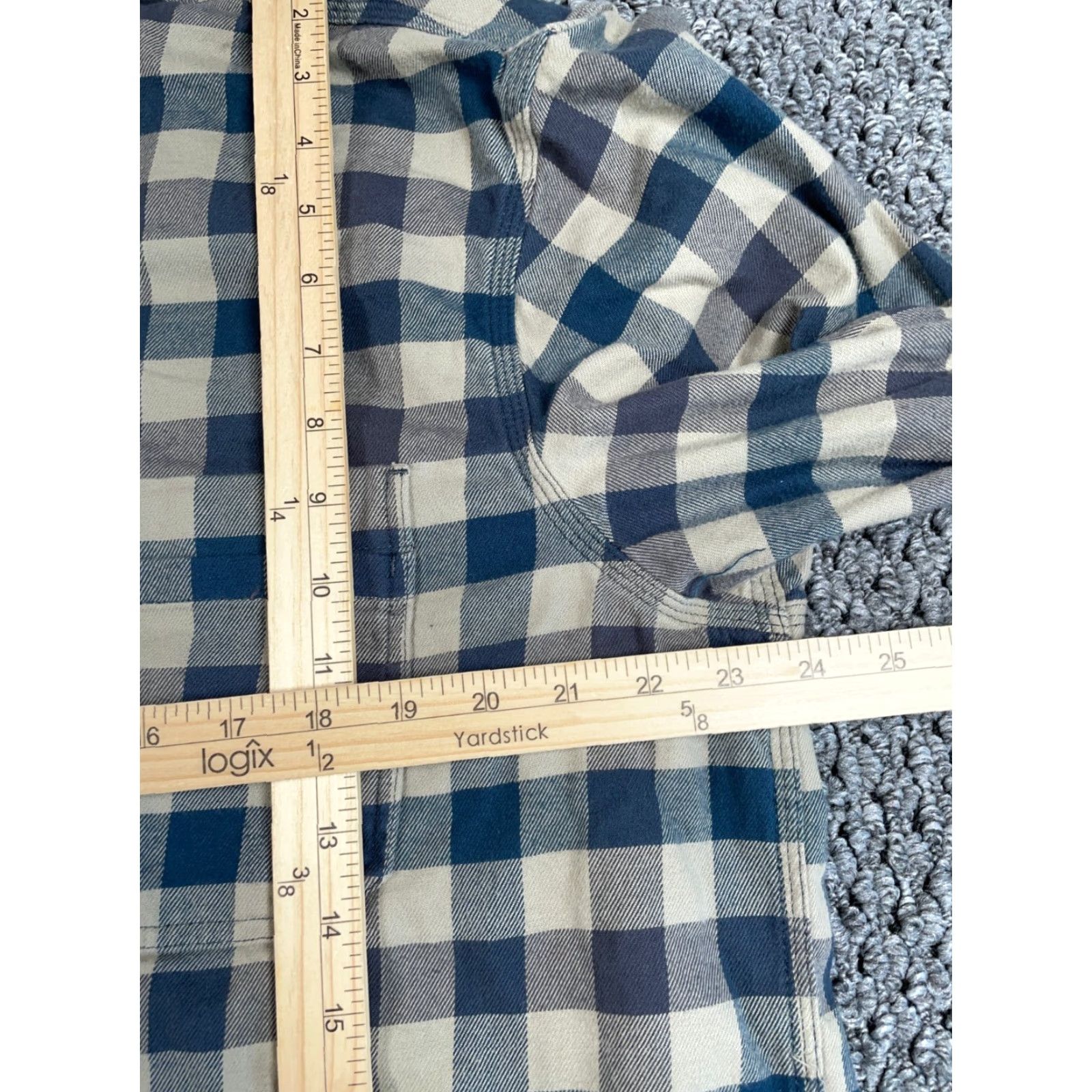 Carhartt Carhartt Relaxed Fit Flannel Shirt Adult XL Gray Plaid Lightweight Cotton Blend Mens Size US XL / EU 56 / 4 - 6 Thumbnail