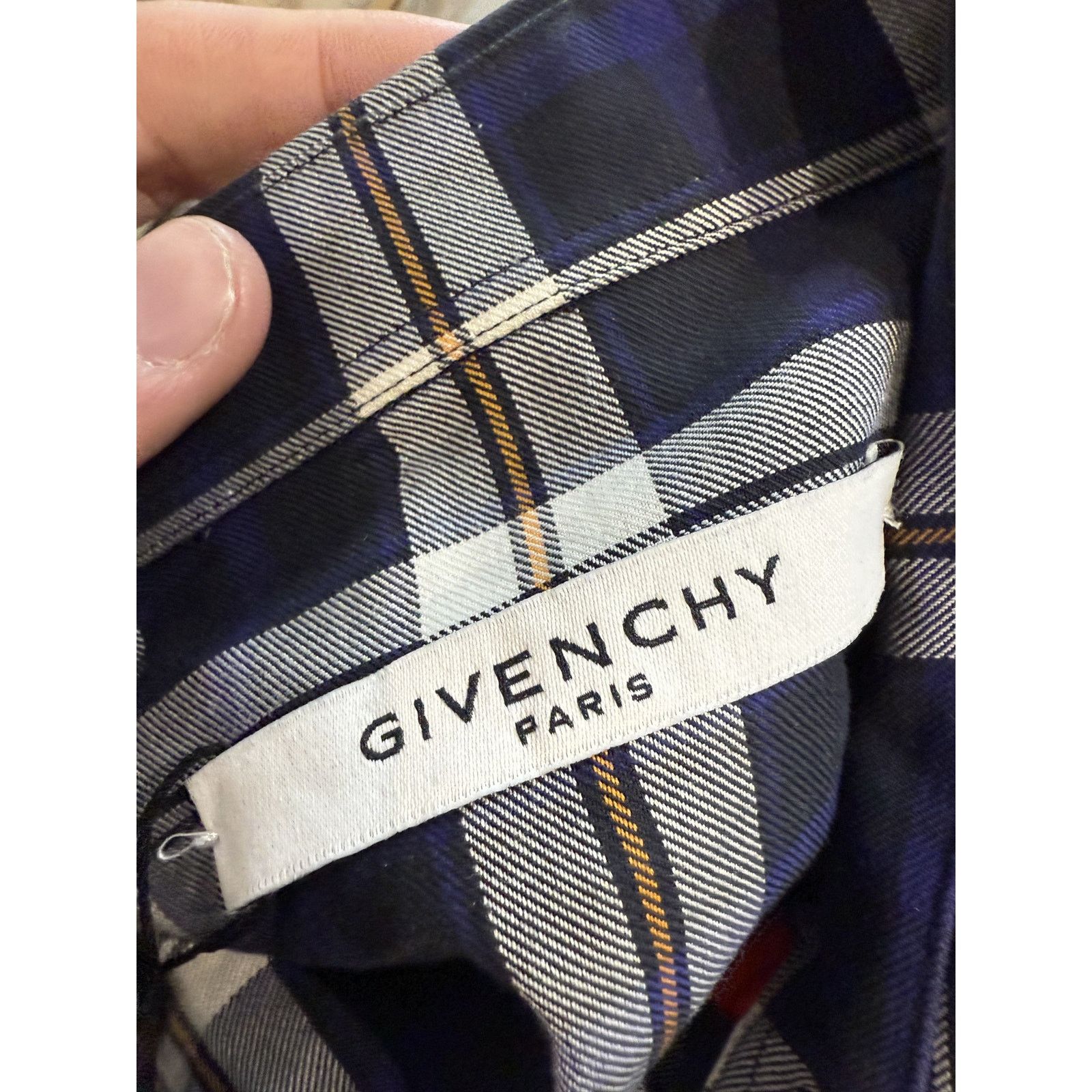 Givenchy Givenchy Button Up Blue Red Used 38 (Small) Size US S / EU 44-46 / 1 - 4 Thumbnail