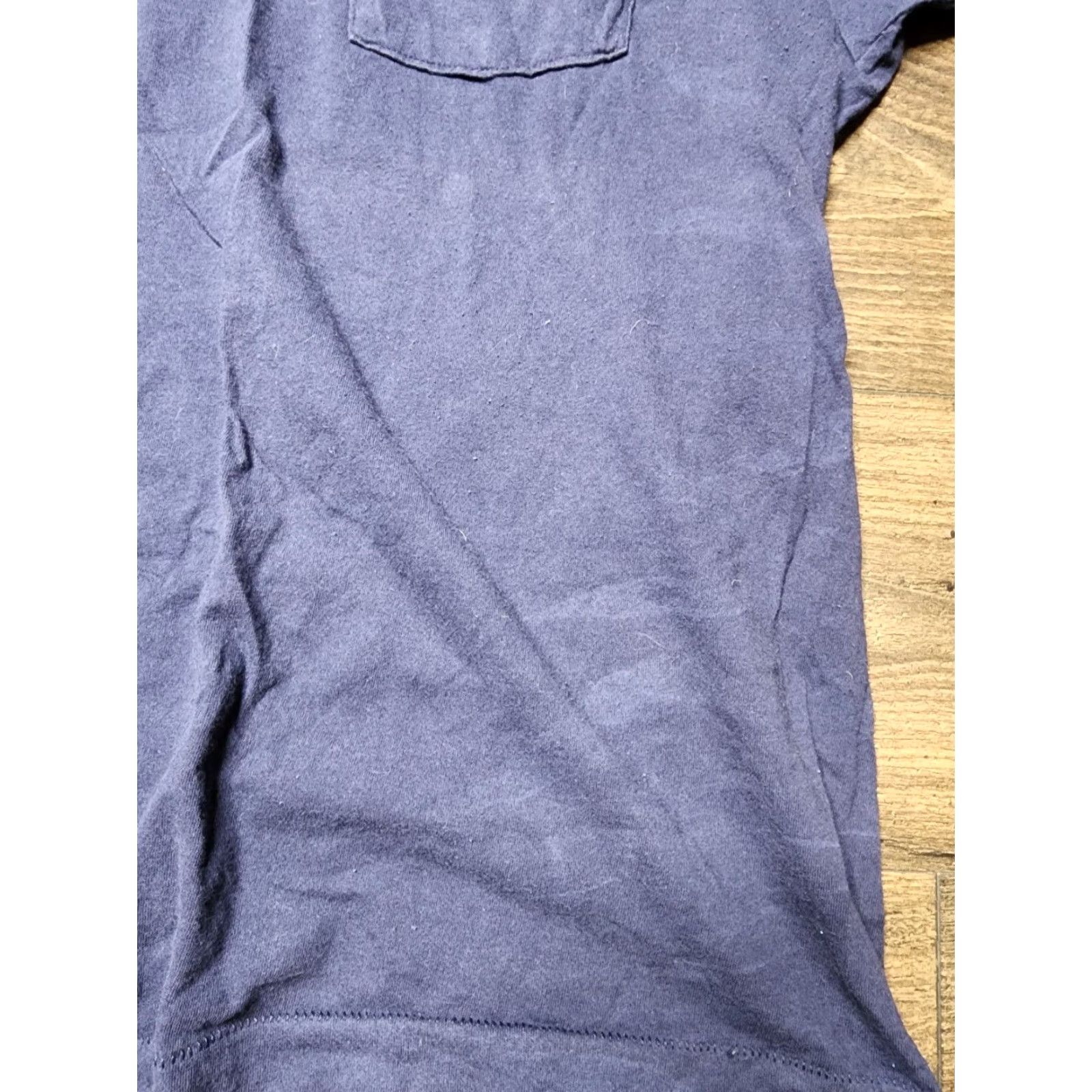 Fruit Of The Loom VINTAGE Fruit of the Loom 90s Distressed XL Blue Pocket T-Shirt Cotton Mens Size US XL / EU 56 / 4 - 4 Thumbnail