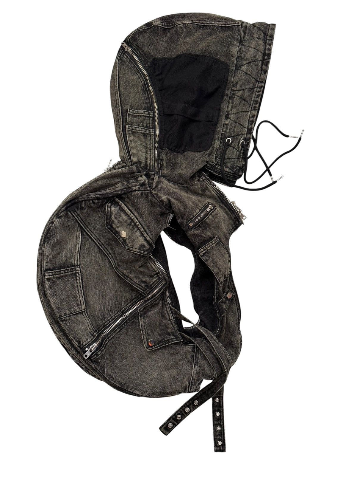 No Faith Studios Denim Hooded Backpack Vest Size US M / EU 48-50 / 2 - 6 Thumbnail