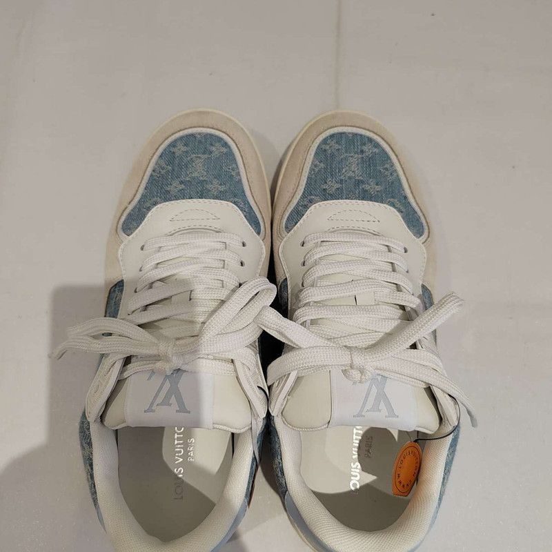 Louis Vuitton Louis Vuitton Stadium Denim Low-Top Sneakers -2505 Size US 7 / IT 37 - 2 Thumbnail