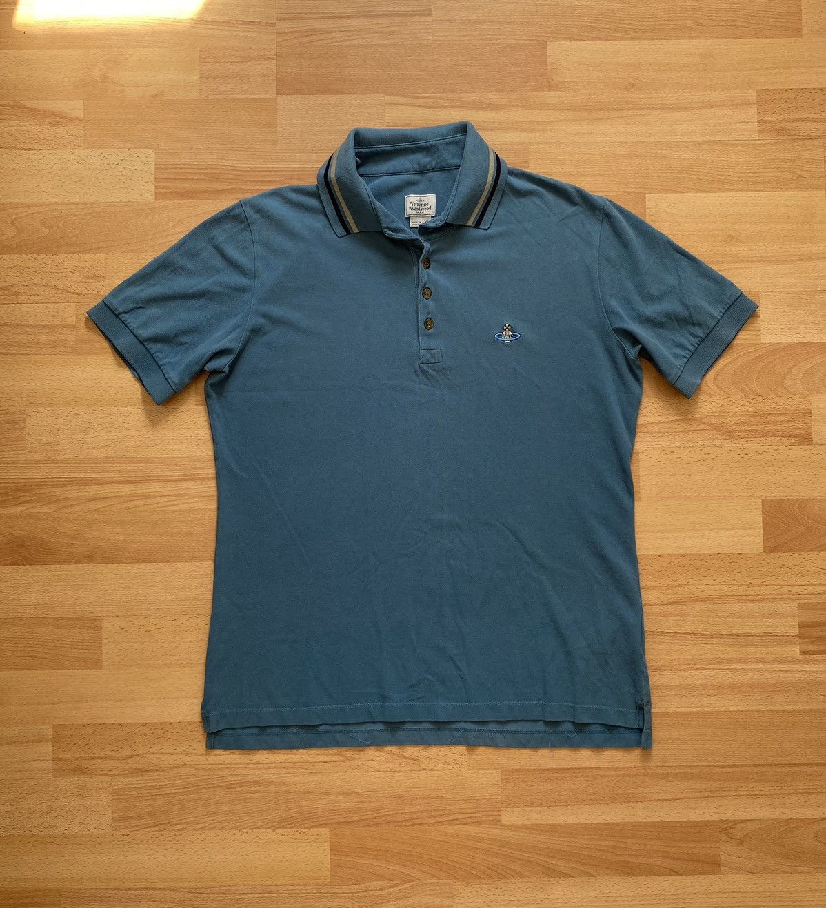 Vivienne Westwood VIVIENNE WESTWOOD Polo Shirt Blue Cotton Men's Size XL Size US XL / EU 56 / 4 - 1 Thumbnail