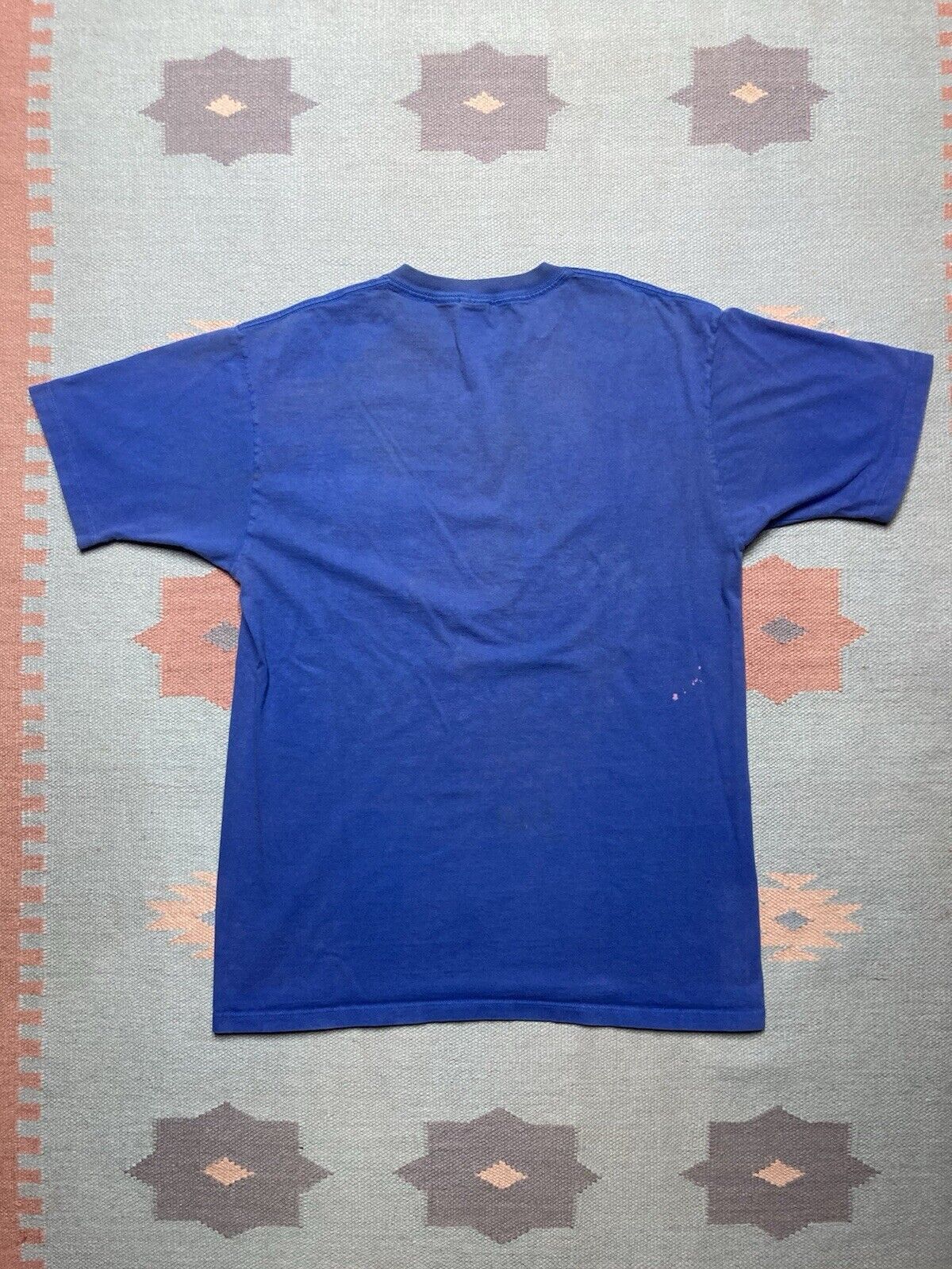 Towncraft VTG 80s pocket t shirt blank blue towncraft cotton XL tall Size US XL / EU 56 / 4 - 8 Thumbnail