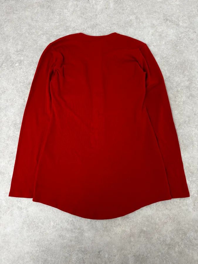 Balmain 2000s Balmain Red Buttoned Blouse Longsleeve T-Shirt Size S / US 4 / IT 40 - 4 Thumbnail