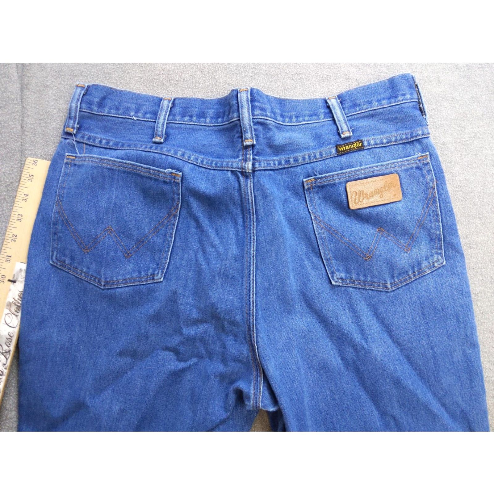 Wrangler VINTAGE Wrangler Jeans Mens 36x34 Blue 945 Flare Made In USA 90s Retro Size US 36 / EU 52 - 5 Thumbnail