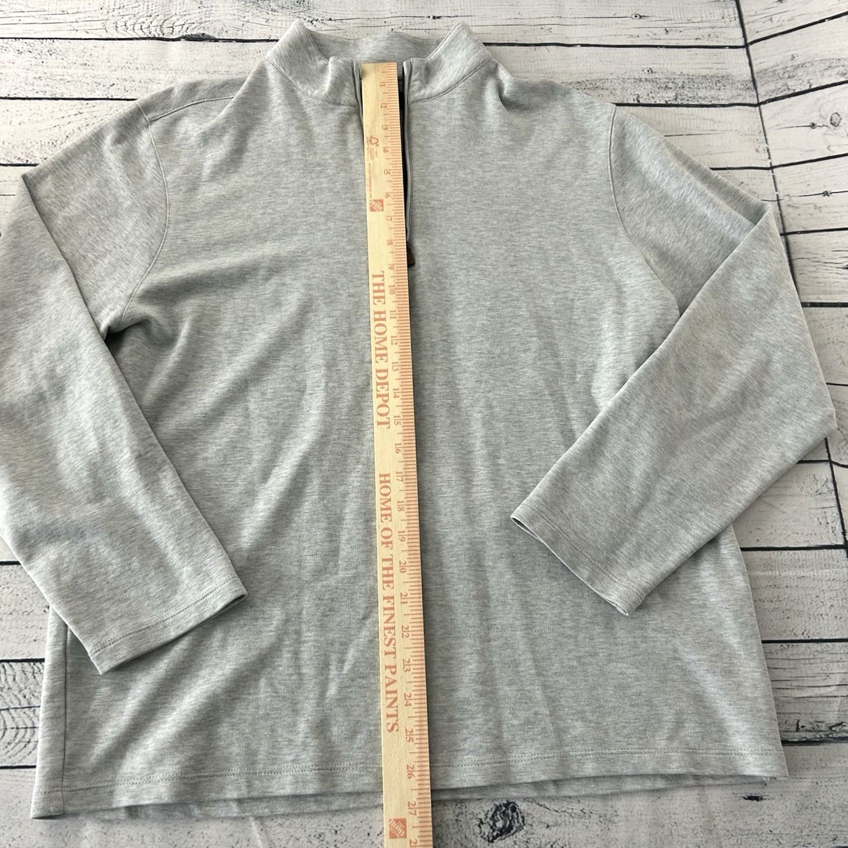 Mizzen+Main Mizzen + Main Pullover Sweater 1/4 Zip XL Men Gray Shirt Size US XL / EU 56 / 4 - 3 Thumbnail