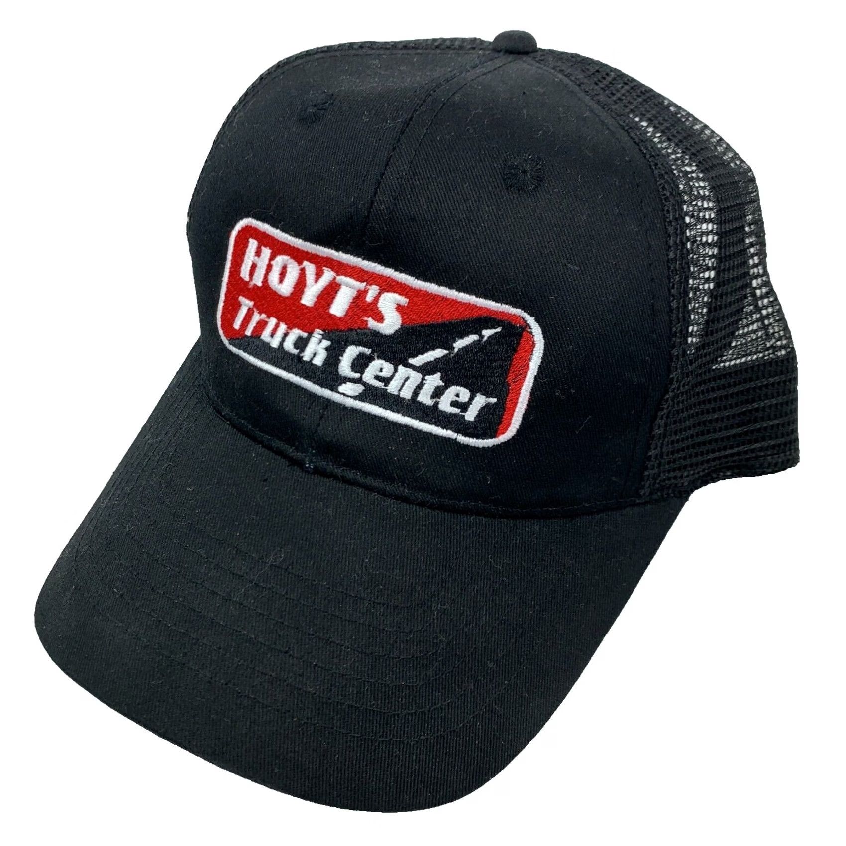 Vintage Hoyt's Truck Center Black Red Cotton Snapback Trucker Hat Cap Hat Mens One Size Black Cotton Solid Trucker Hat Cap Size ONE SIZE - 2 Thumbnail