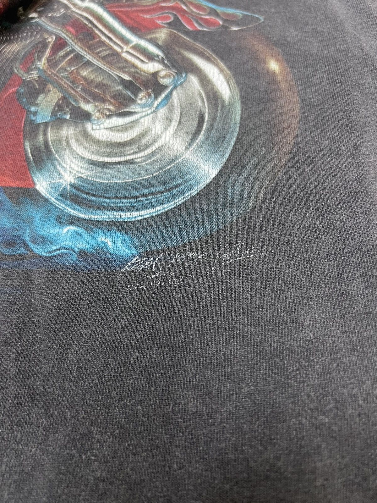 Harley Davidson × Vintage Vintage Thrashed Faded Harley Davidson Flame Eagle Tee Size US M / EU 48-50 / 2 - 11 Thumbnail