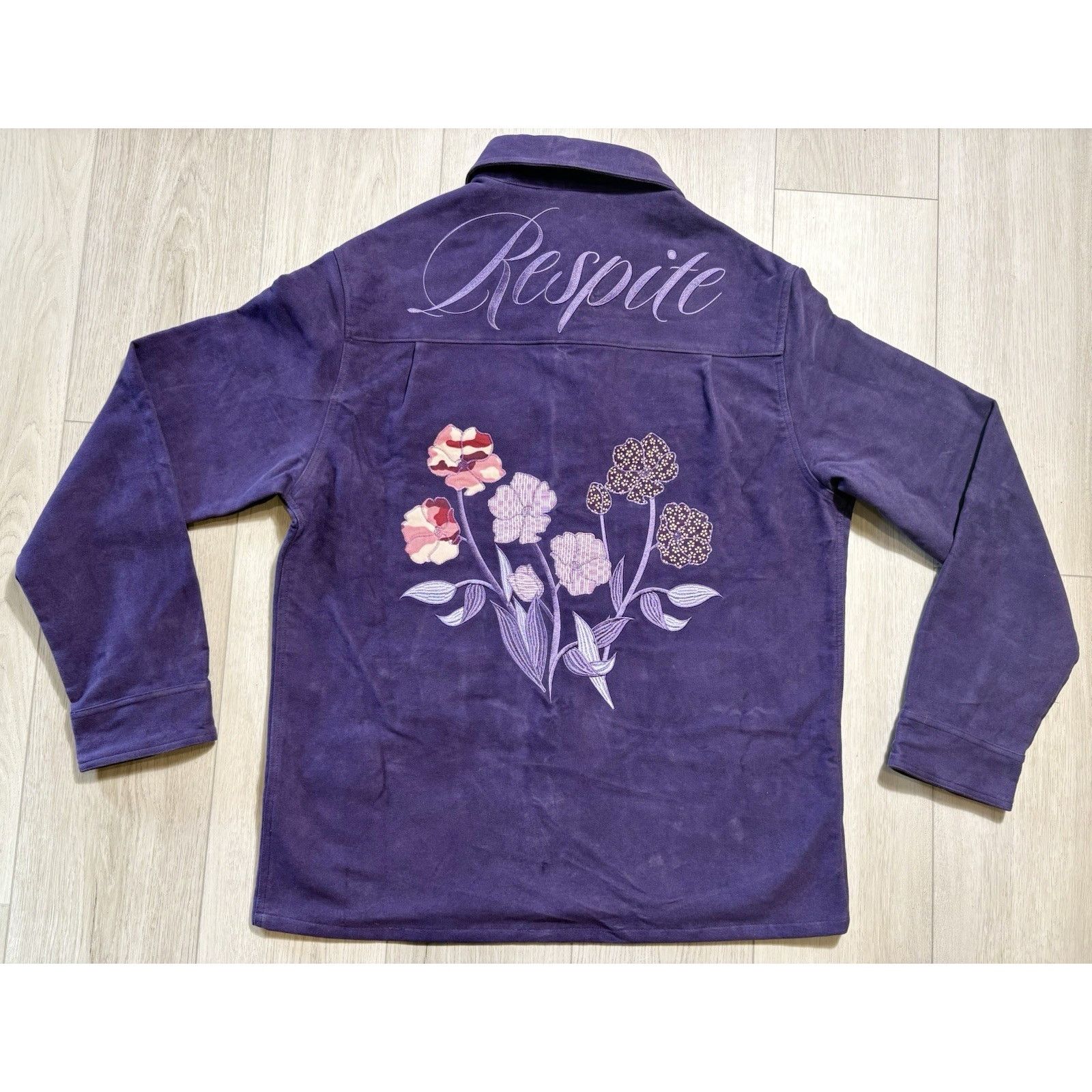 Other No One LA Purple “Respite” Floral Shirt Jacket Men’s XL RARE Size US XL / EU 56 / 4 - 1 Thumbnail