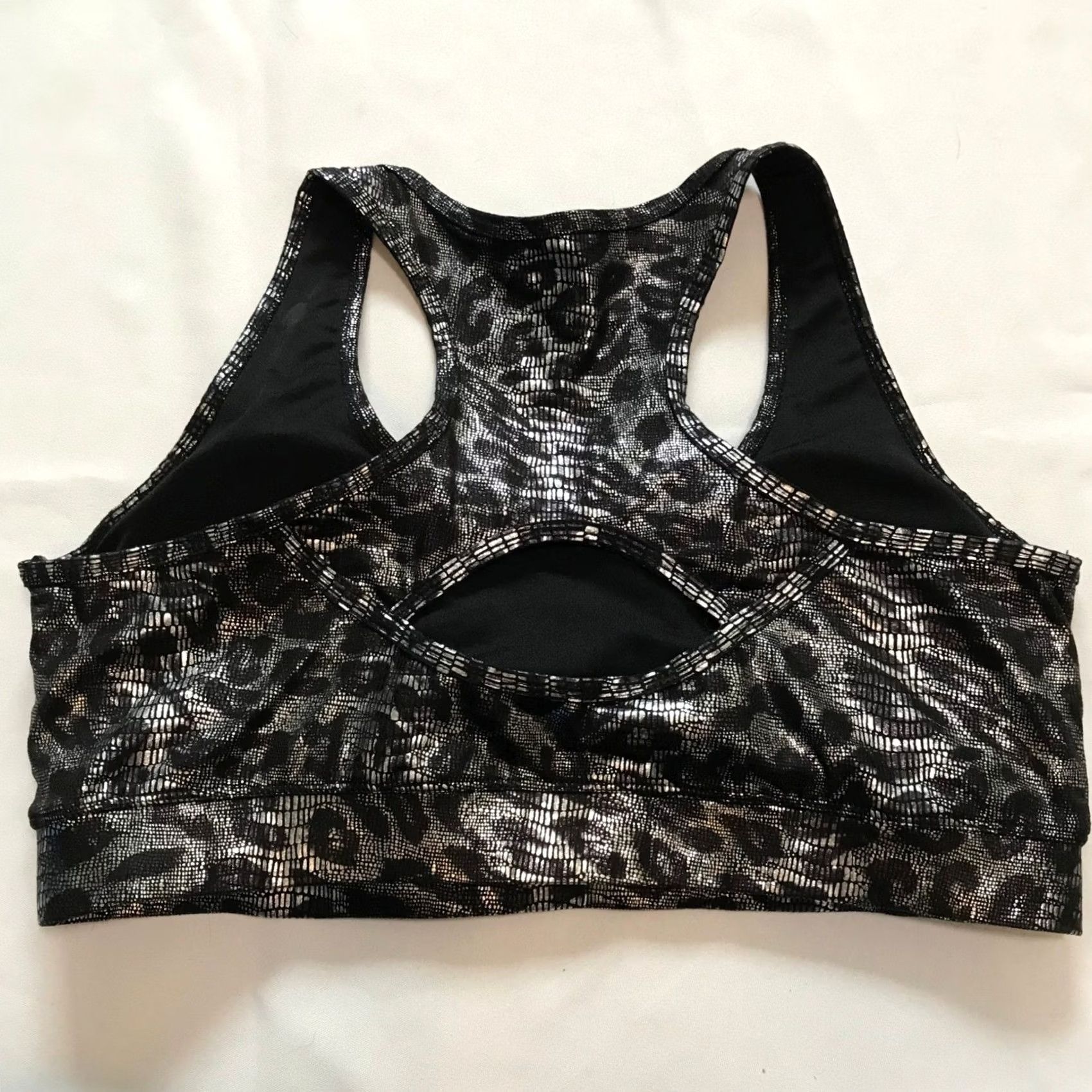 Vintage VINTAGE BOOMBOOM Athletic Leopard Print Metallic Sports Bra Racerback XL Size ONE SIZE - 3 Thumbnail