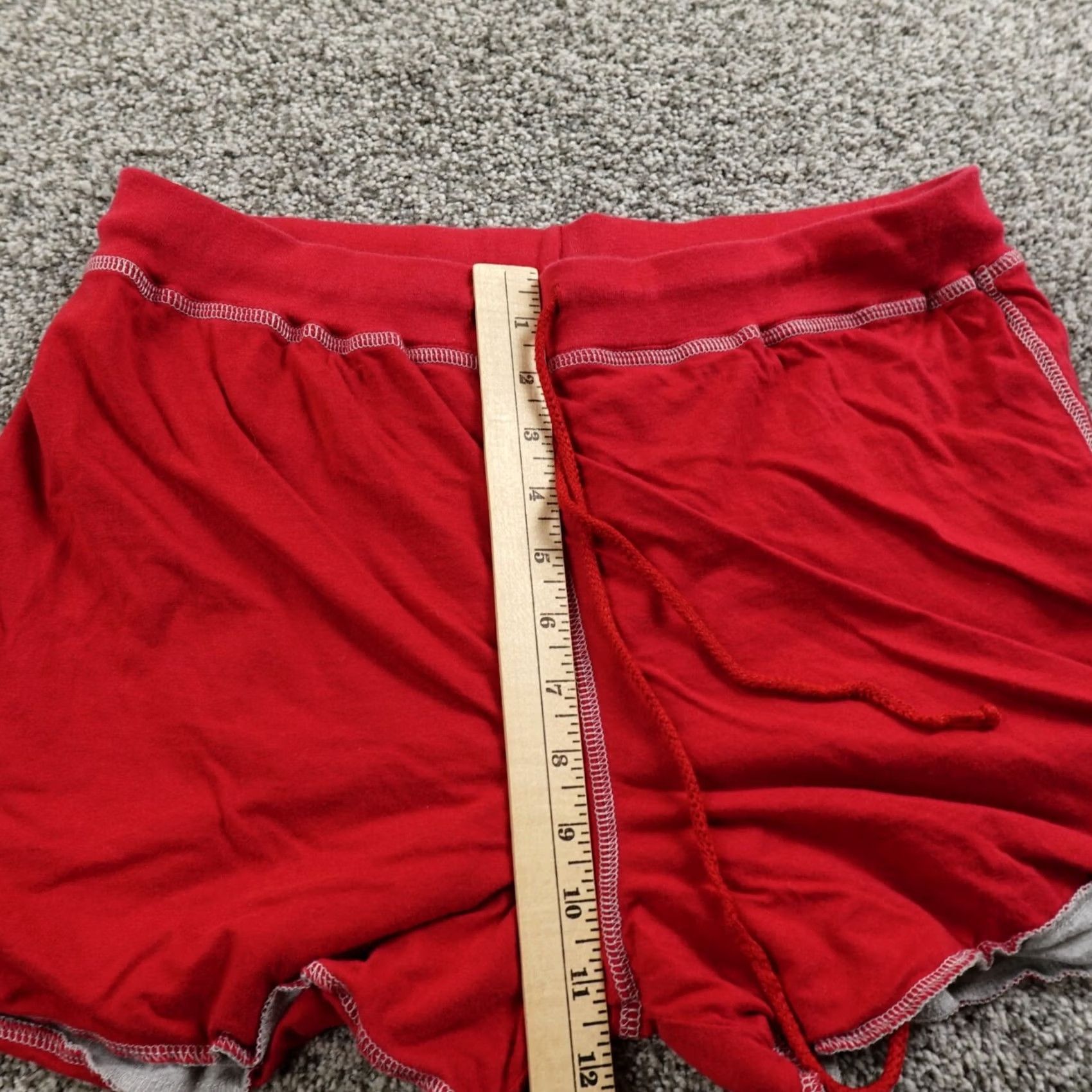 Disney Disney Shorts Womens L Red Gray Mickey Mouse High Rise Sweat Drawstring Y2K Size 36" / US 14 / IT 50 - 5 Thumbnail