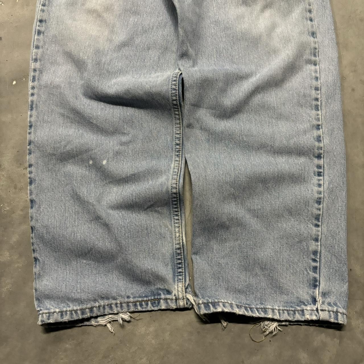 Levi's × Vintage Crazy Vintage Y2K/2000s Faded Light Wash Levi’s Distressed Denim Jeans! Size US 34 / EU 50 - 6 Thumbnail