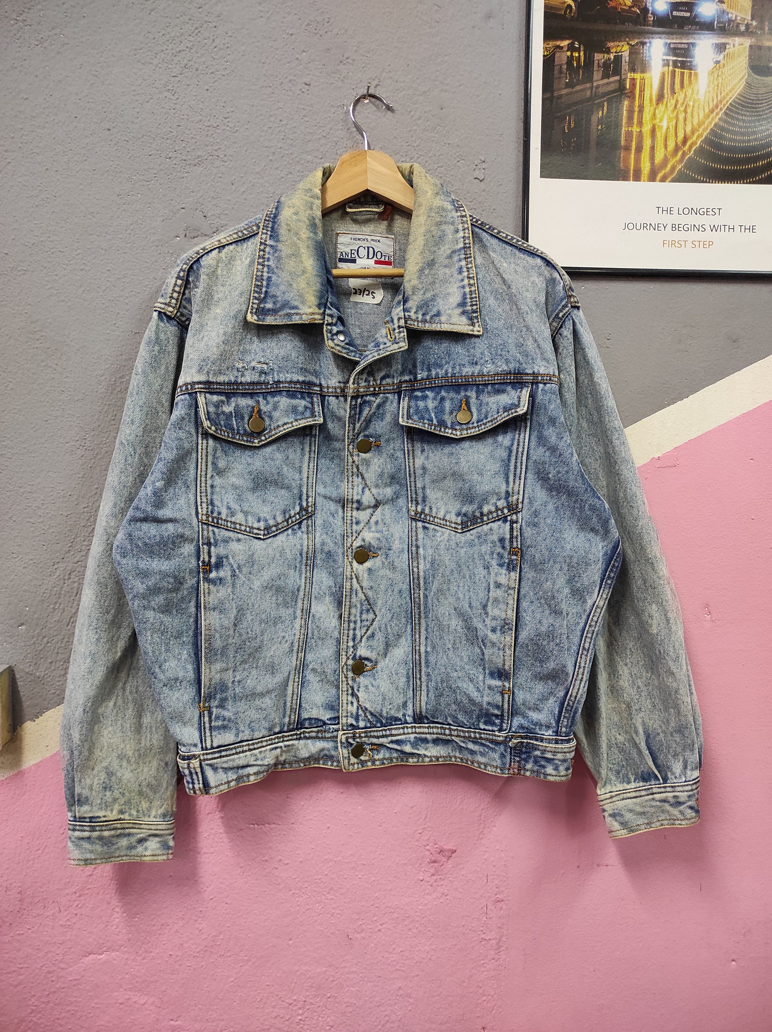 ANECDOTE HOMME FRENCHS PRIDE VTG DISTRESSED TRUCKER JACKET