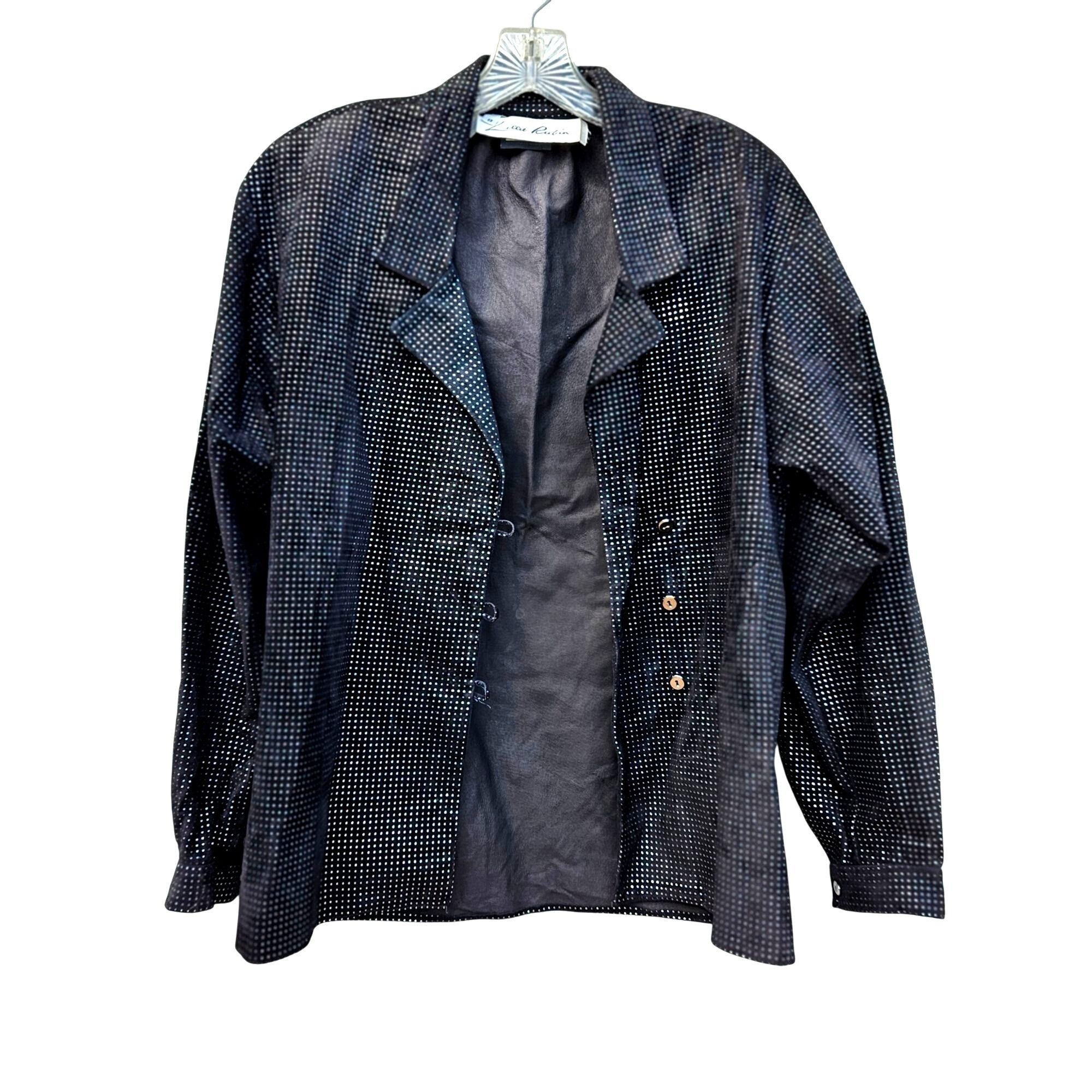 Other Volup Vintage Lillie Rubin Adri New York Black Suede Silver Size L / US 10 / IT 46 - 10 Thumbnail