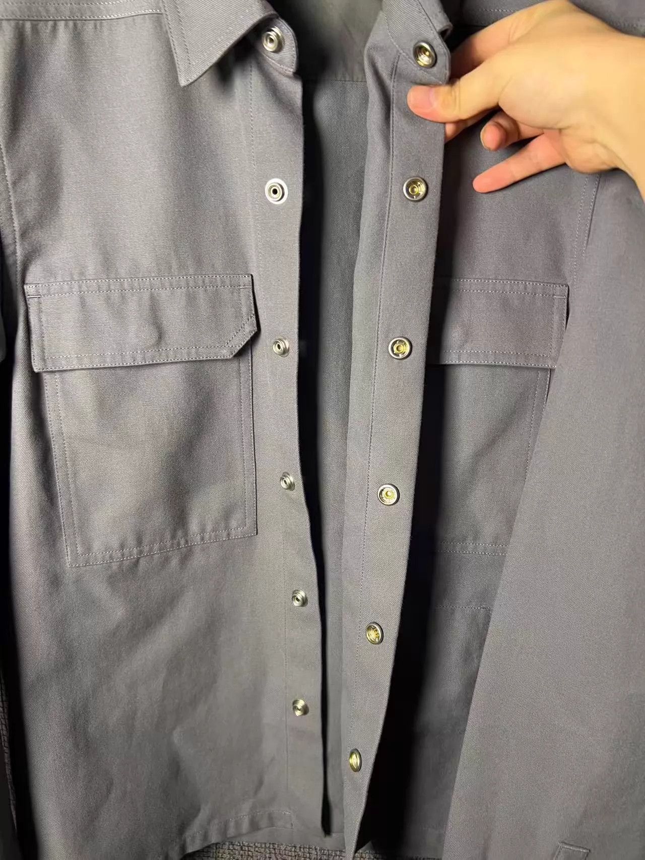 Rick Owens Rick Owens 24ss Rare Capsule Smoke Work Shirt Jacket Size 46 Size US S / EU 44-46 / 1 - 3 Thumbnail