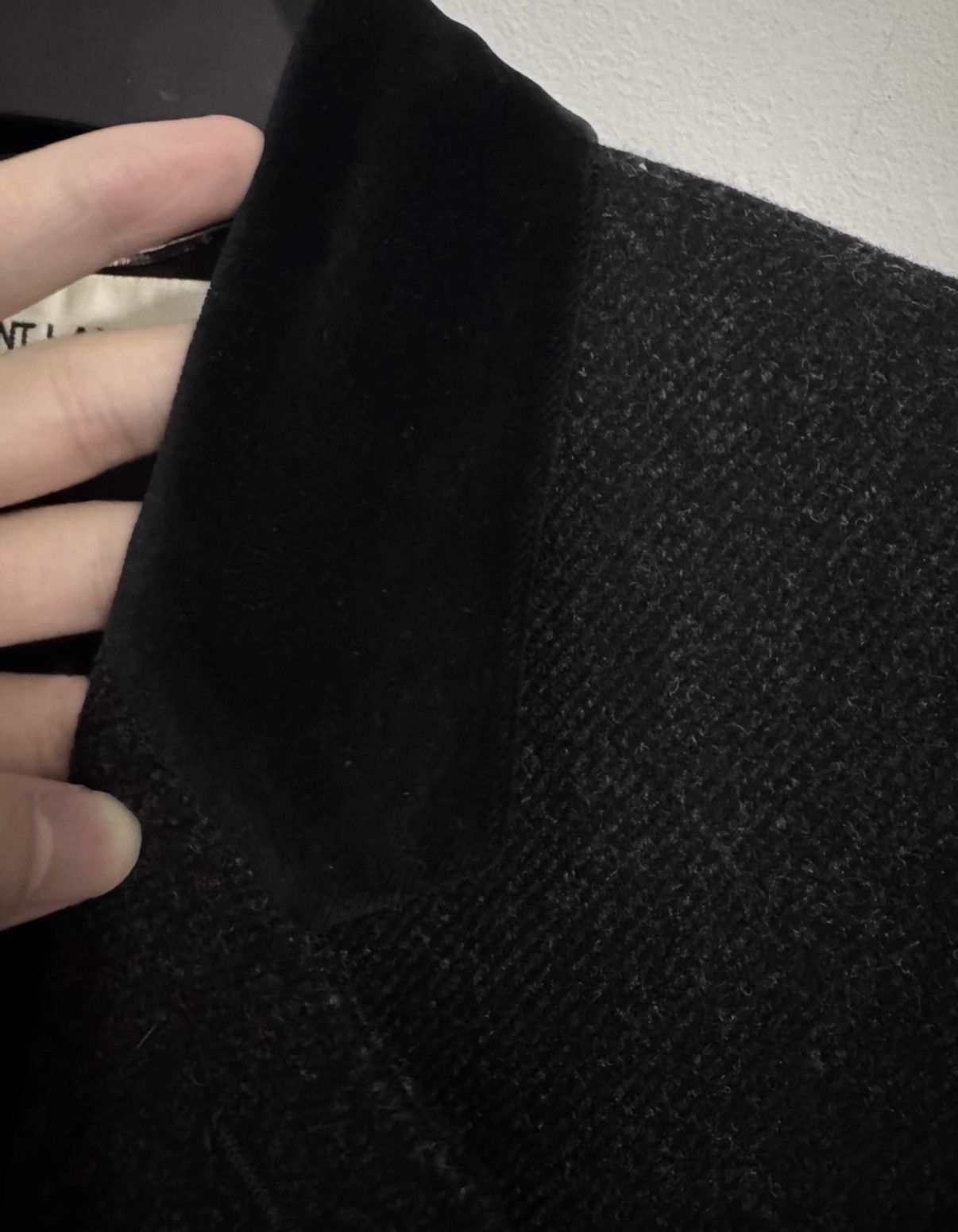 Saint Laurent Paris SLP Runway Wool Three-Button Velvet Notch Lapel Overcoat Size US M / EU 48-50 / 2 - 4 Thumbnail