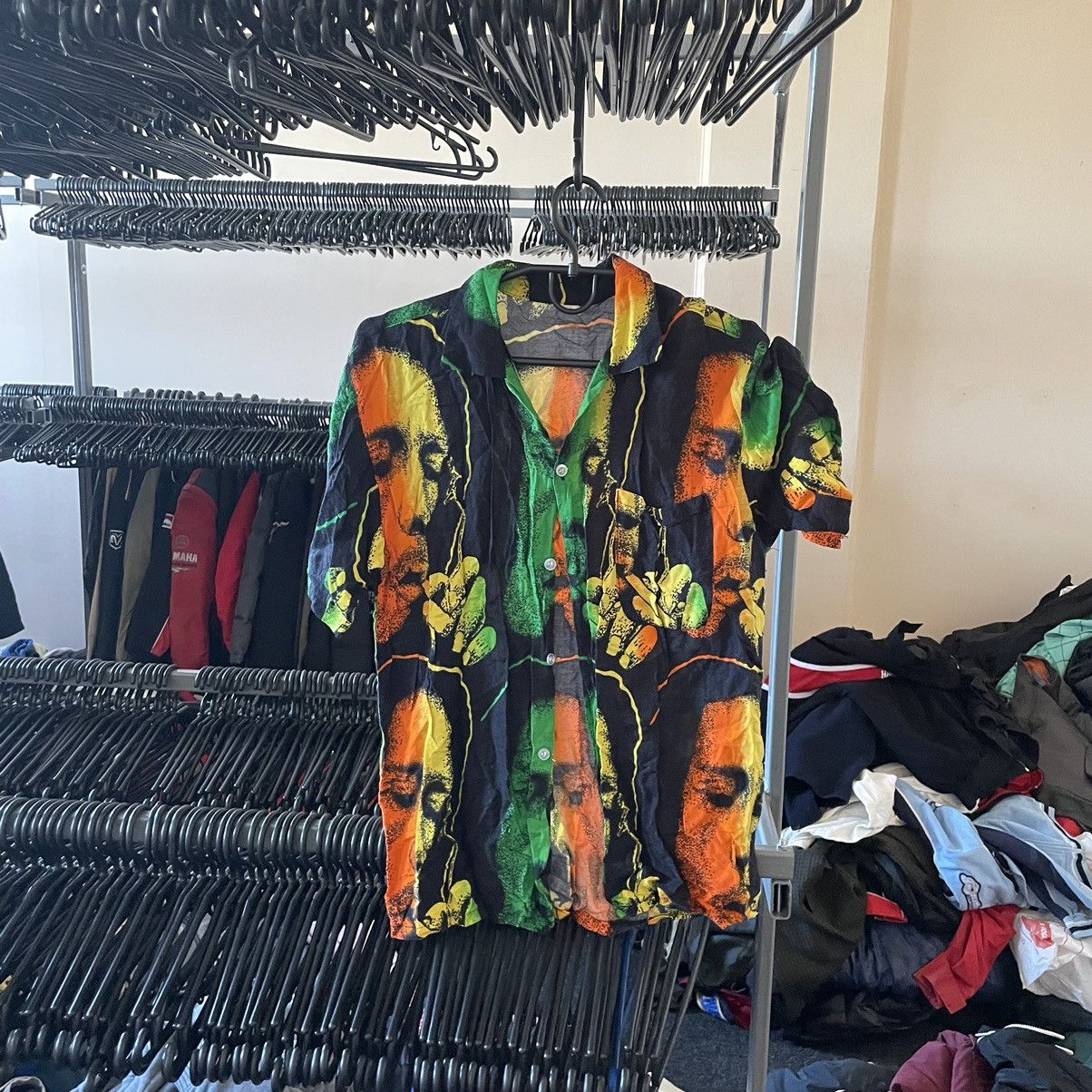 Band Tees × Vintage 1980s Bob Marley SINGLE STITCHED SHIRT TEE MONOGRAMM Size US M / EU 48-50 / 2 - 1 Thumbnail