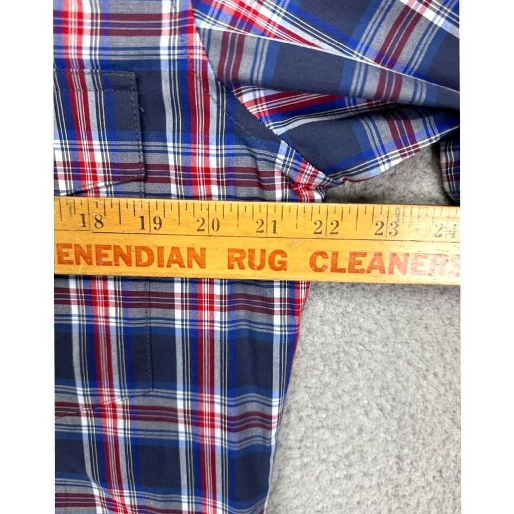 Wrangler Wrangler Western Shirt Mens Medium Blue Plaid Pearl Snap Button Up Cowboy Pocket Shirt Size US M / EU 48-50 / 2 - 7 Thumbnail