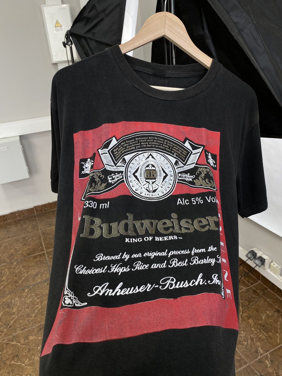 Budweiser 🇺🇸 Vintage 90s Budweiser King Of Beer Retro T-Shirt Rare Hype Size US L / EU 52-54 / 3 - 1 Thumbnail