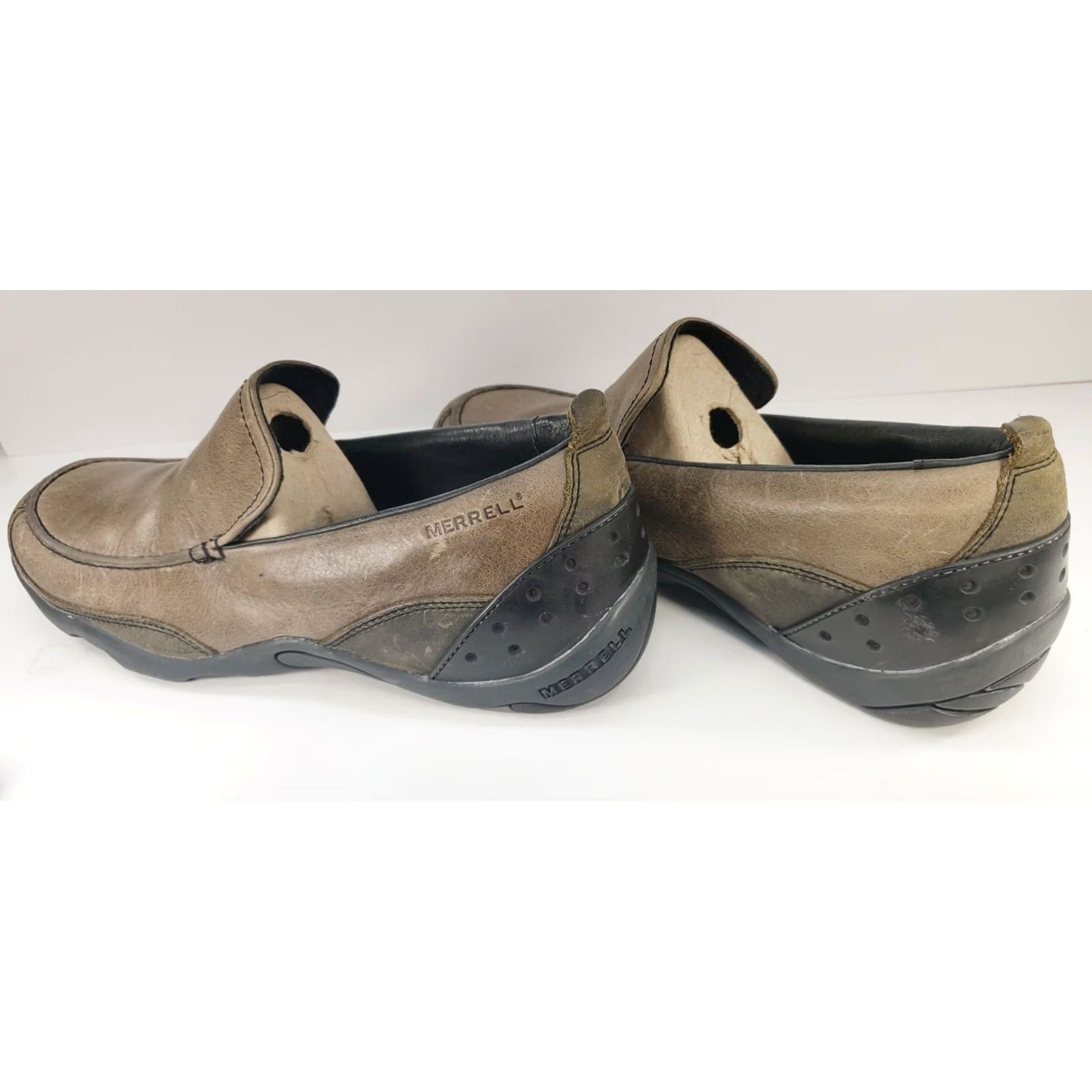 Merrell Merrell Veer Loafers Brown Leather Slip-On Men's 9M J43865 Size US 9 / EU 42 - 6 Thumbnail