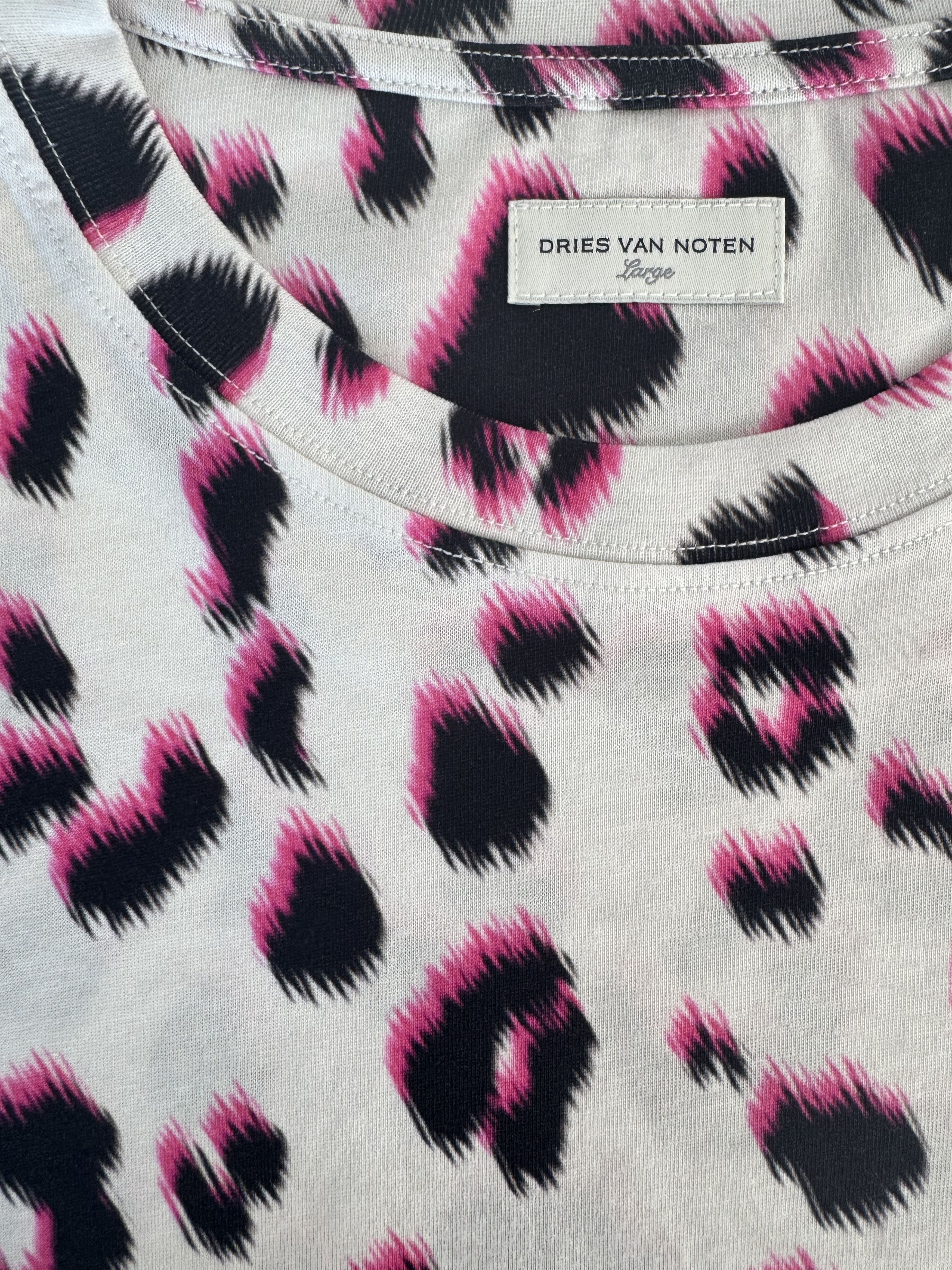 Dries Van Noten Leopard-Print Cotton-Jersey T-Shirt Size US L / EU 52-54 / 3 - 3 Thumbnail