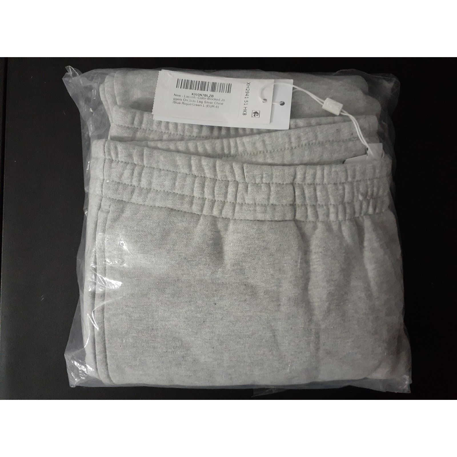 Lacoste Lacoste Men Colorblocked Joggers On Side Leg Silver Chine XL Size US 34 / EU 50 - 2 Thumbnail