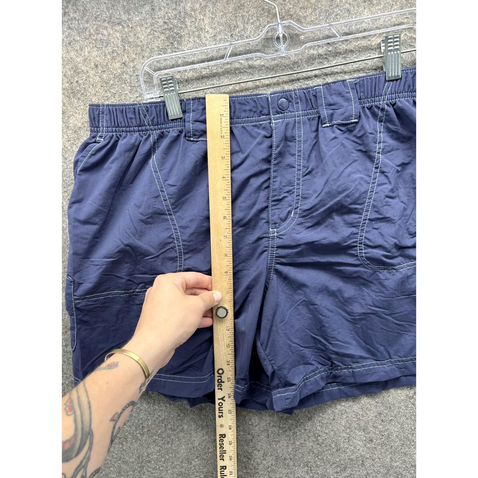 Vintage Columbia Shorts Mens XL Blue Nylon Microfiber Hiking Water Lightweight 5 Inseam Size US 36 / EU 52 - 2 Thumbnail
