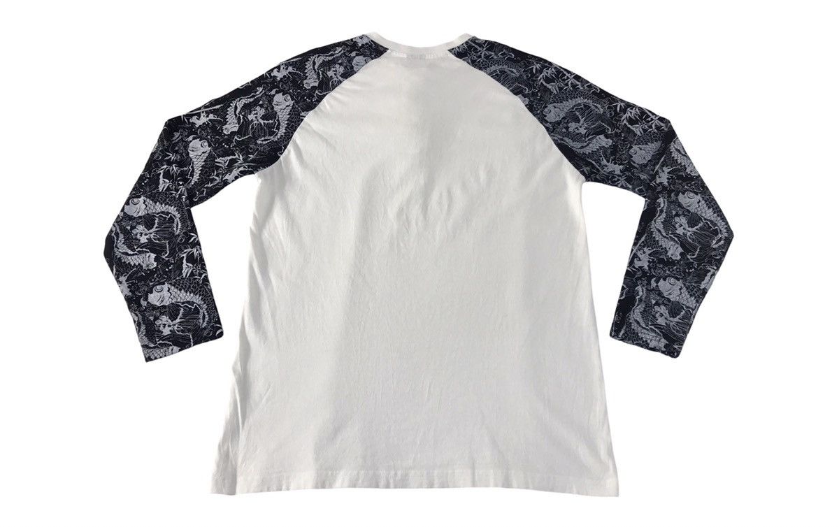 Japanese Brand × Vintage Japanese Brand LongSleeve Fish In Part Arm T.Shirt Size US S / EU 44-46 / 1 - 2 Thumbnail