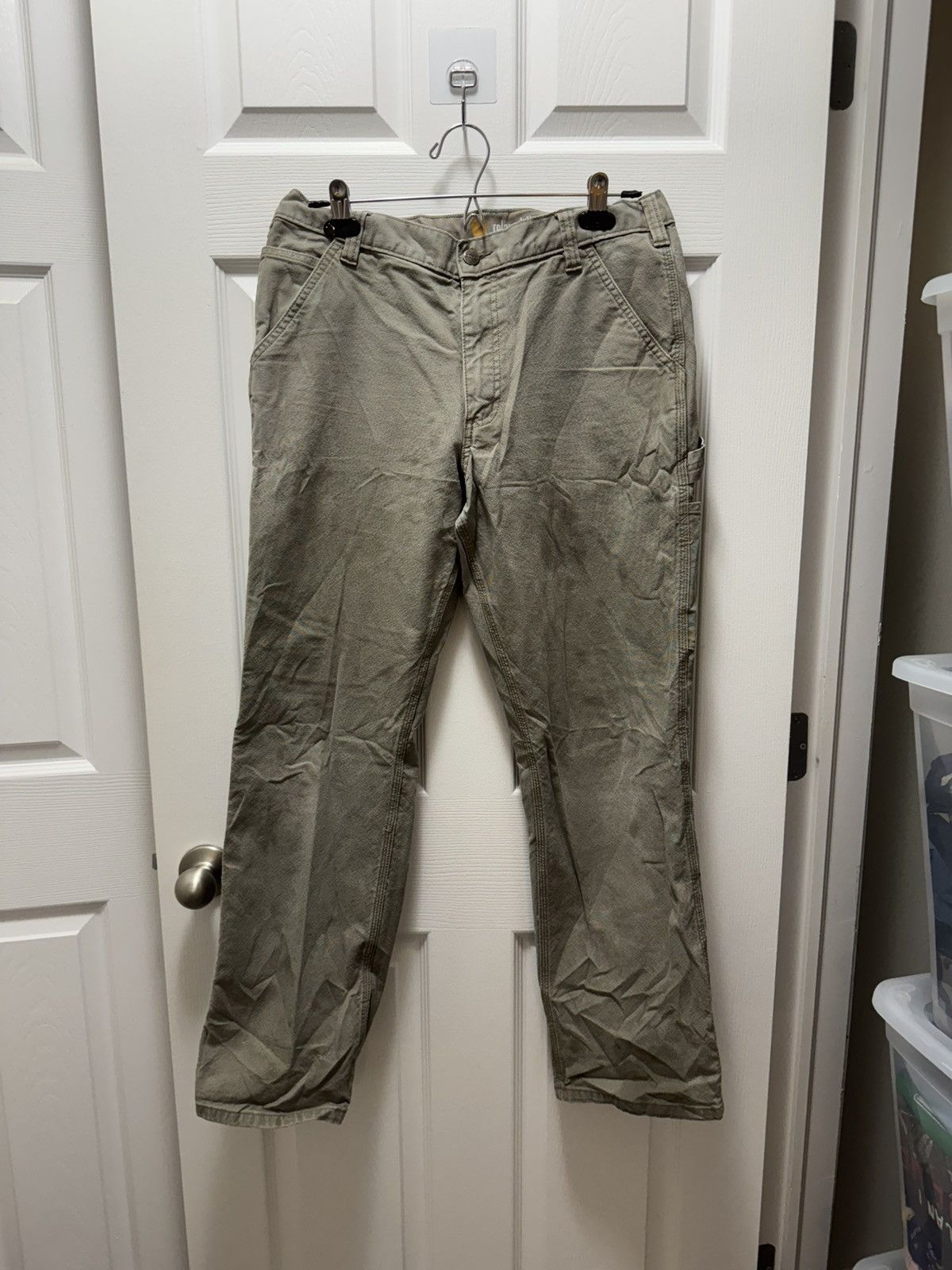 Carhartt Carhartt Carpenter Work Pants Pocket Distressed Relaxed Size US 34 / EU 50 - 1 Thumbnail