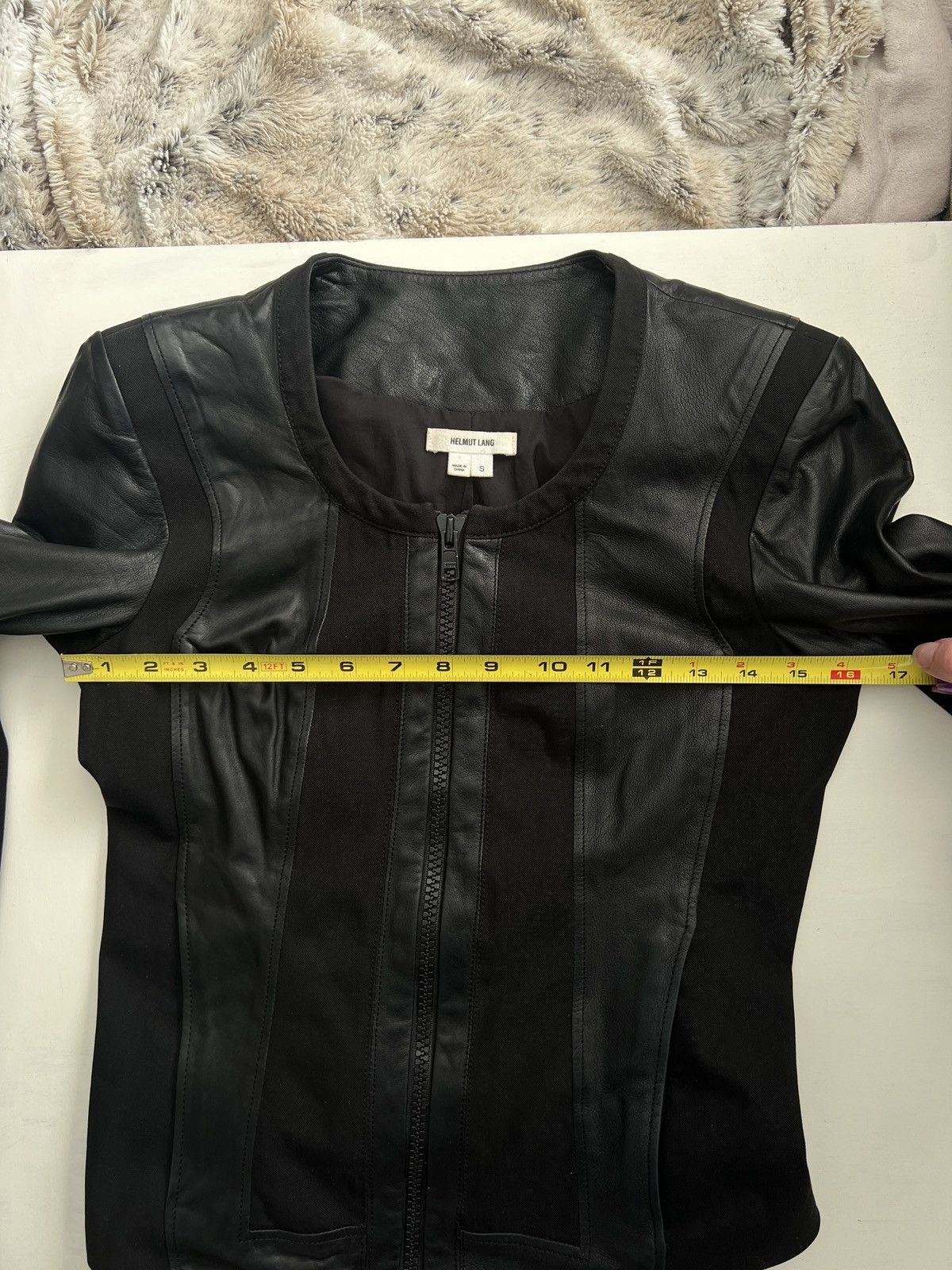 Helmut Lang Helmut Lang 2013 Panelled Lambskin Leather Jacket Size S / US 4 / IT 40 - 8 Thumbnail