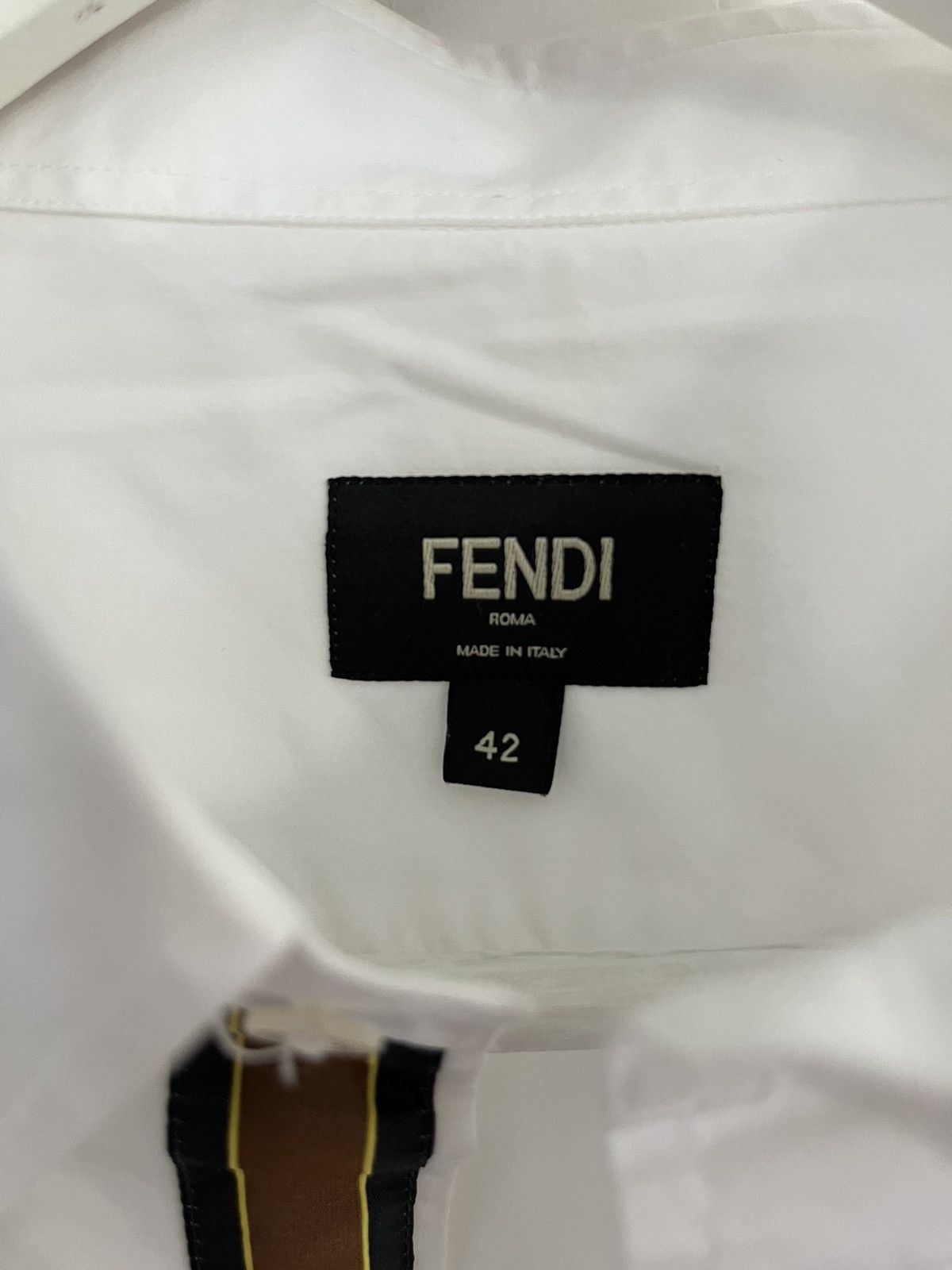 Fendi FENDI white boxy short sleeve shirt Size US L / EU 52-54 / 3 - 5 Thumbnail